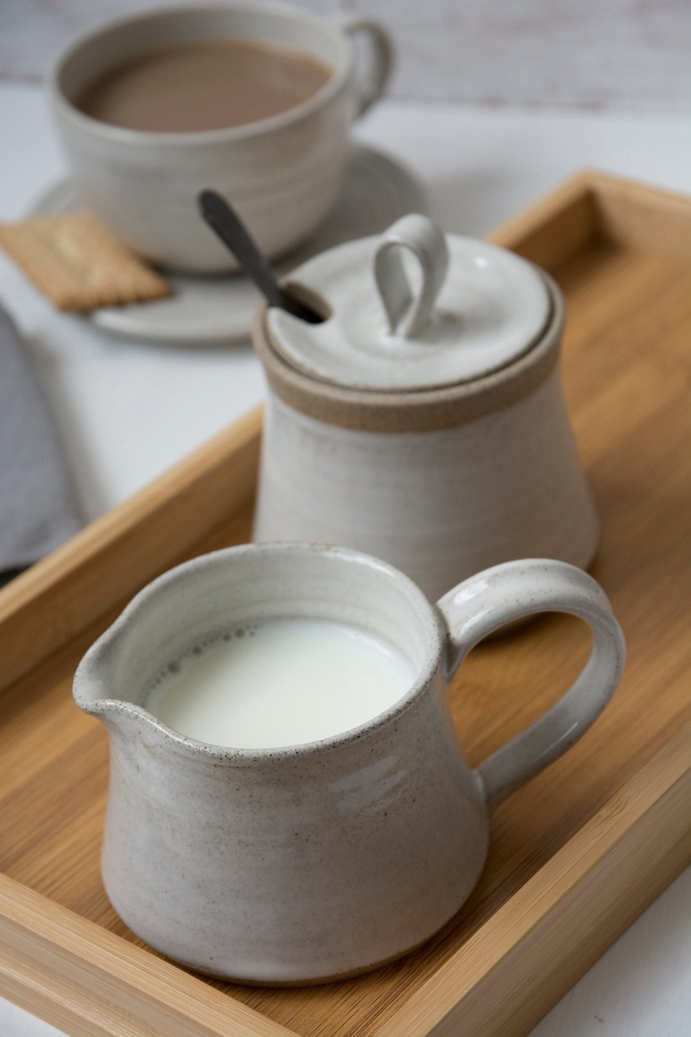 Cream Pitcher FDHESAR Ceramic Sugar Bowl With Lid And Milk Pot