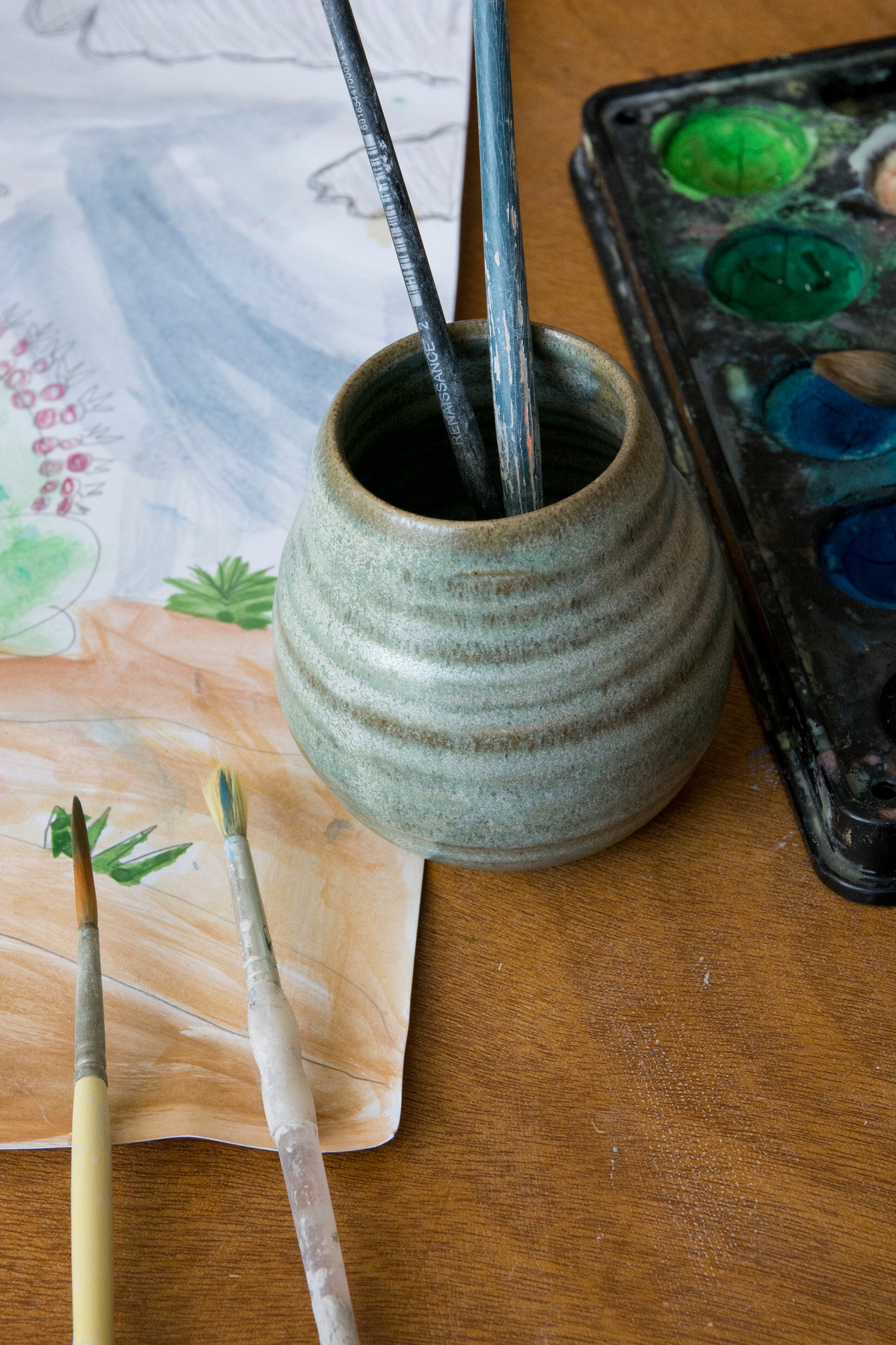 Handmade Ceramic Brush Holder