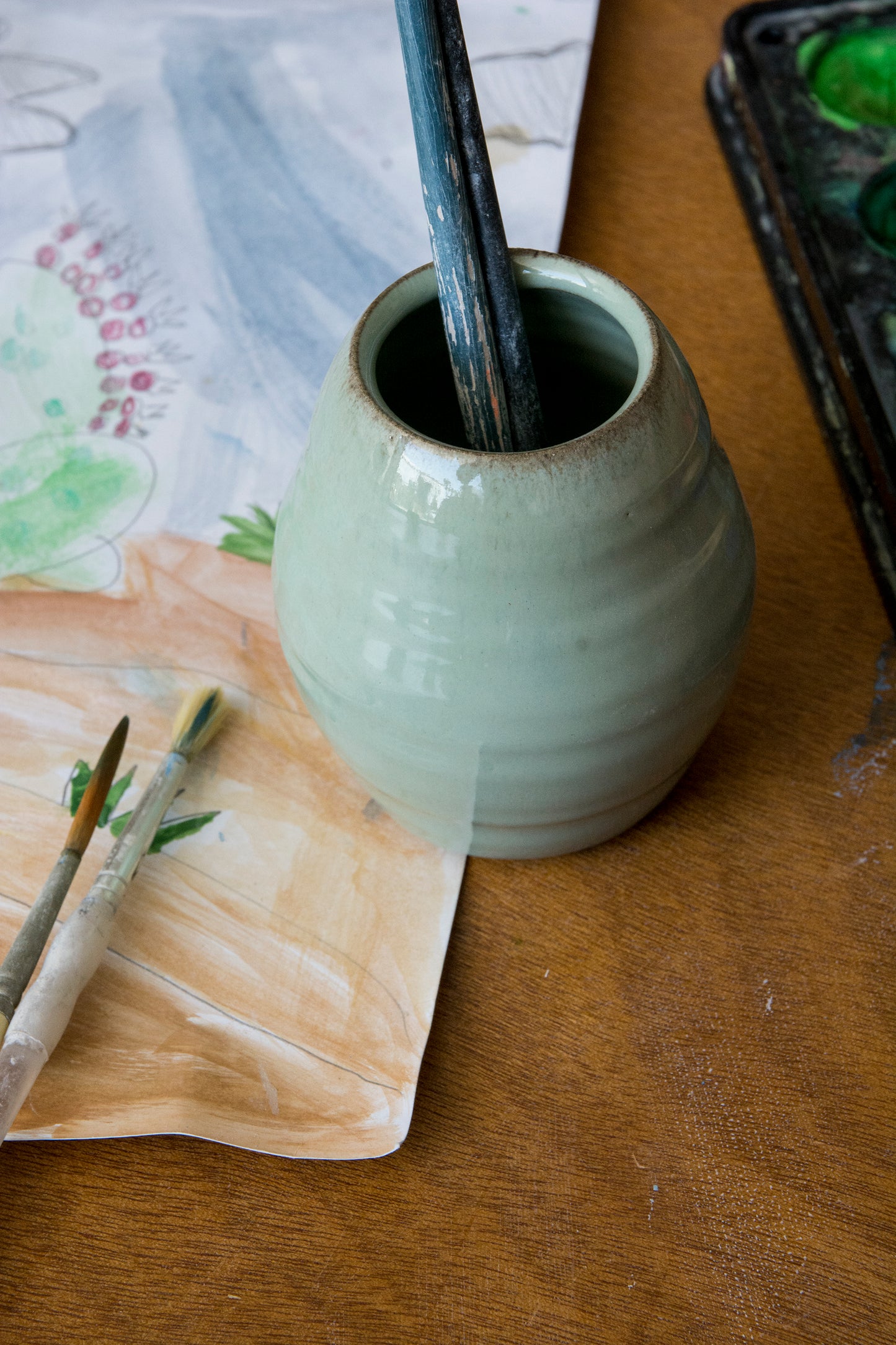 Handmade Ceramic Brush Holder