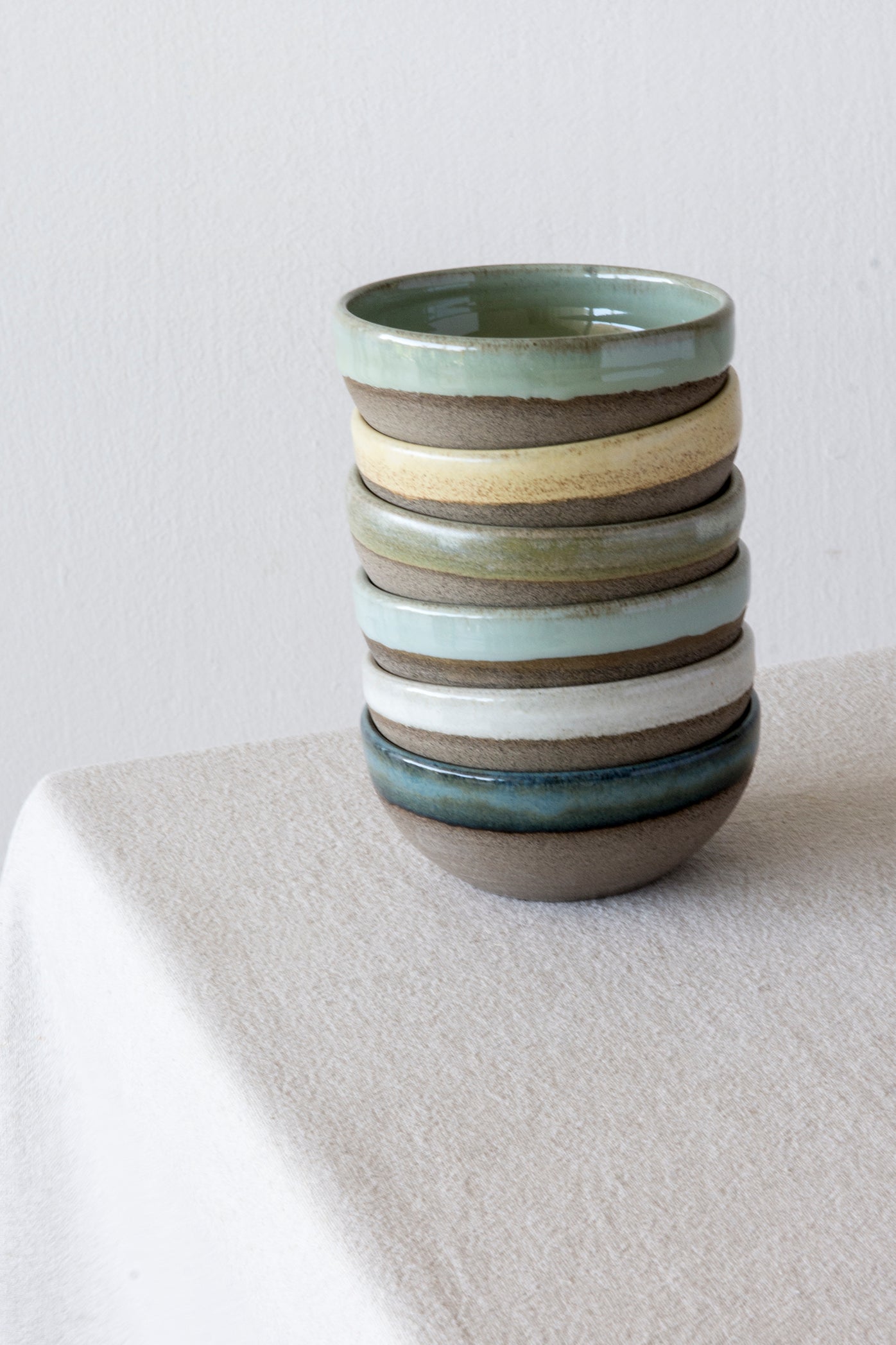 Mini Yellow Pottery Serving Bowls