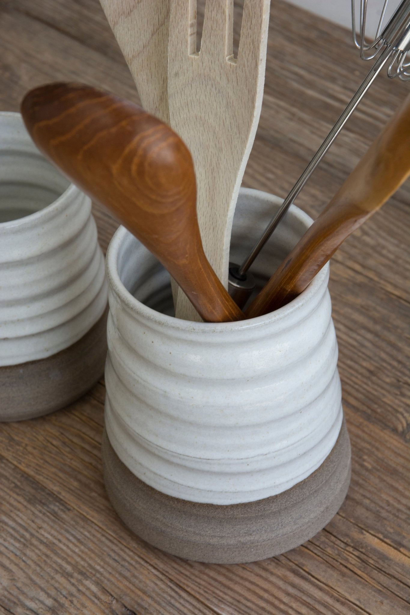 Ceramic Utensil Crock, French Country - Mad About Pottery - Utensil Holder
