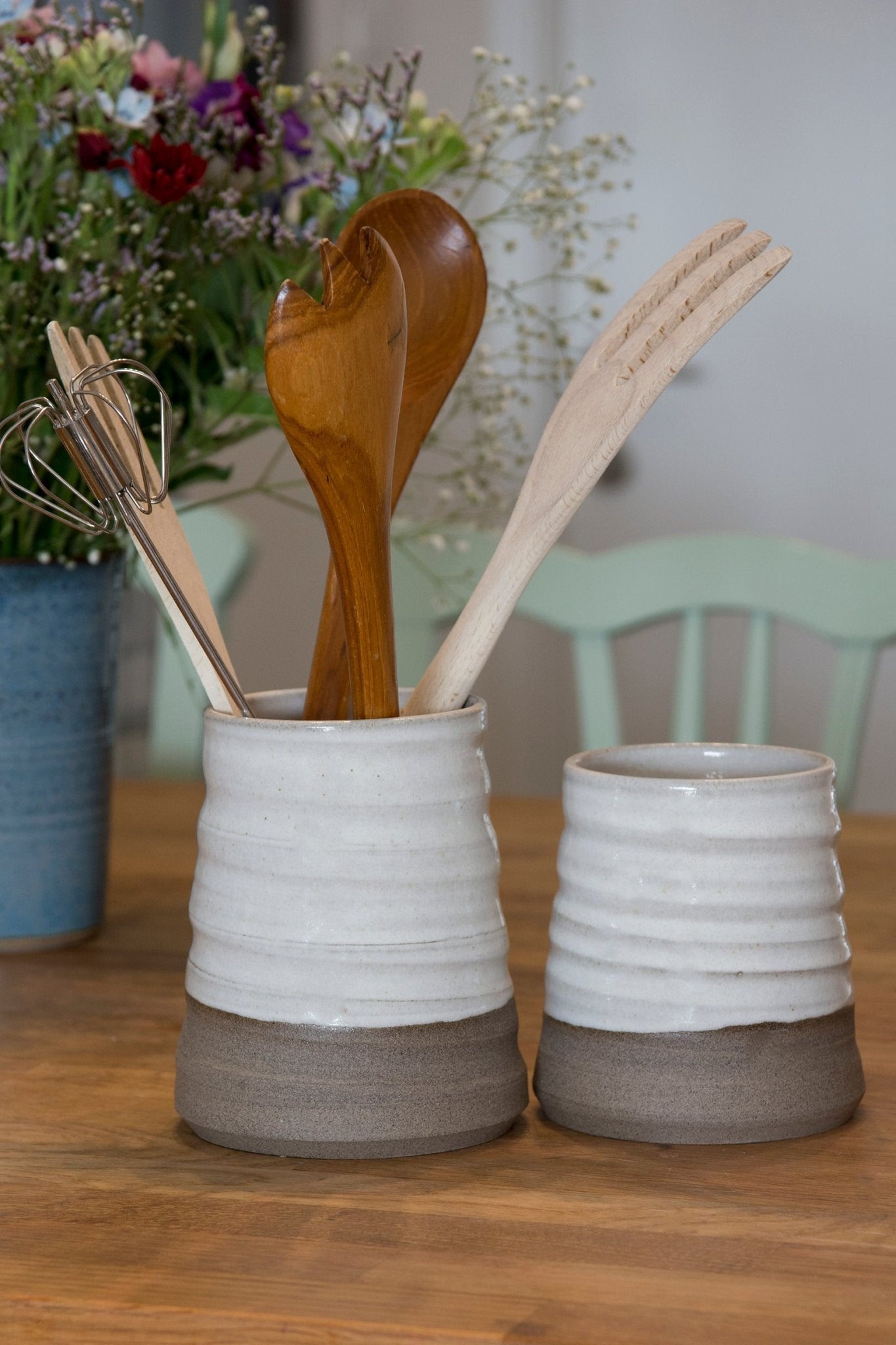Ceramic Utensil Crock, French Country - Mad About Pottery - Utensil Holder