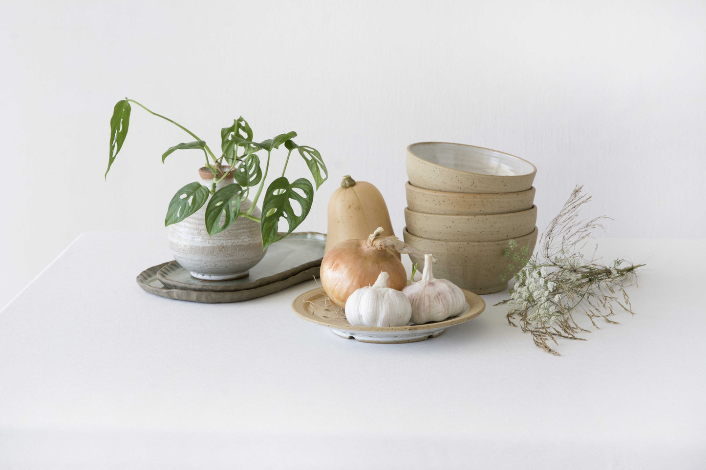 Desert Stone Handmade Ceramic Bowl, Speckled Stoneware Soup