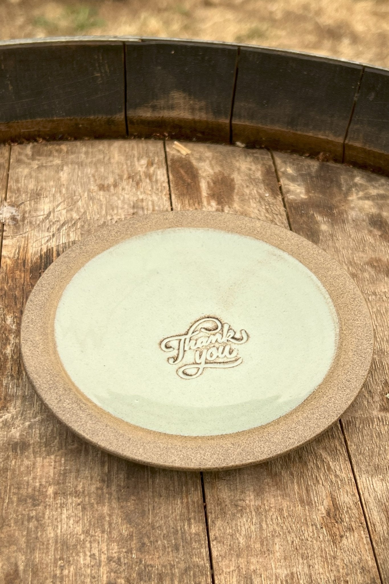 Pottery Trinket Dish - "Thank You" Engraved - Mad About Pottery- plates