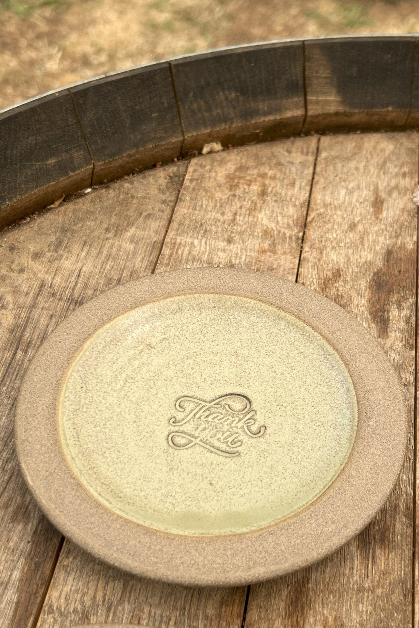 Pottery Trinket Dish - "Thank You" Engraved - Mad About Pottery- plates