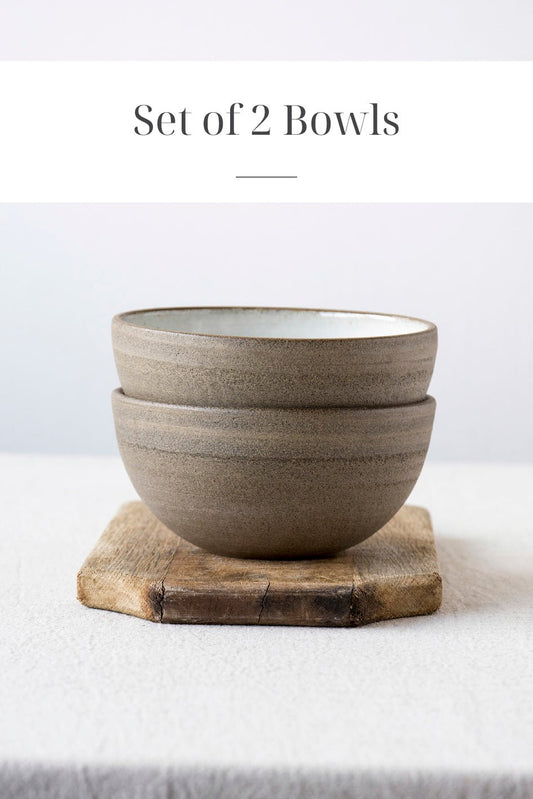Rustic Soup Bowls, Set of 2 - Mad About Pottery - Bowl