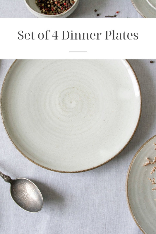 Set of 4 Dinner Plates - Mad About Pottery - plates