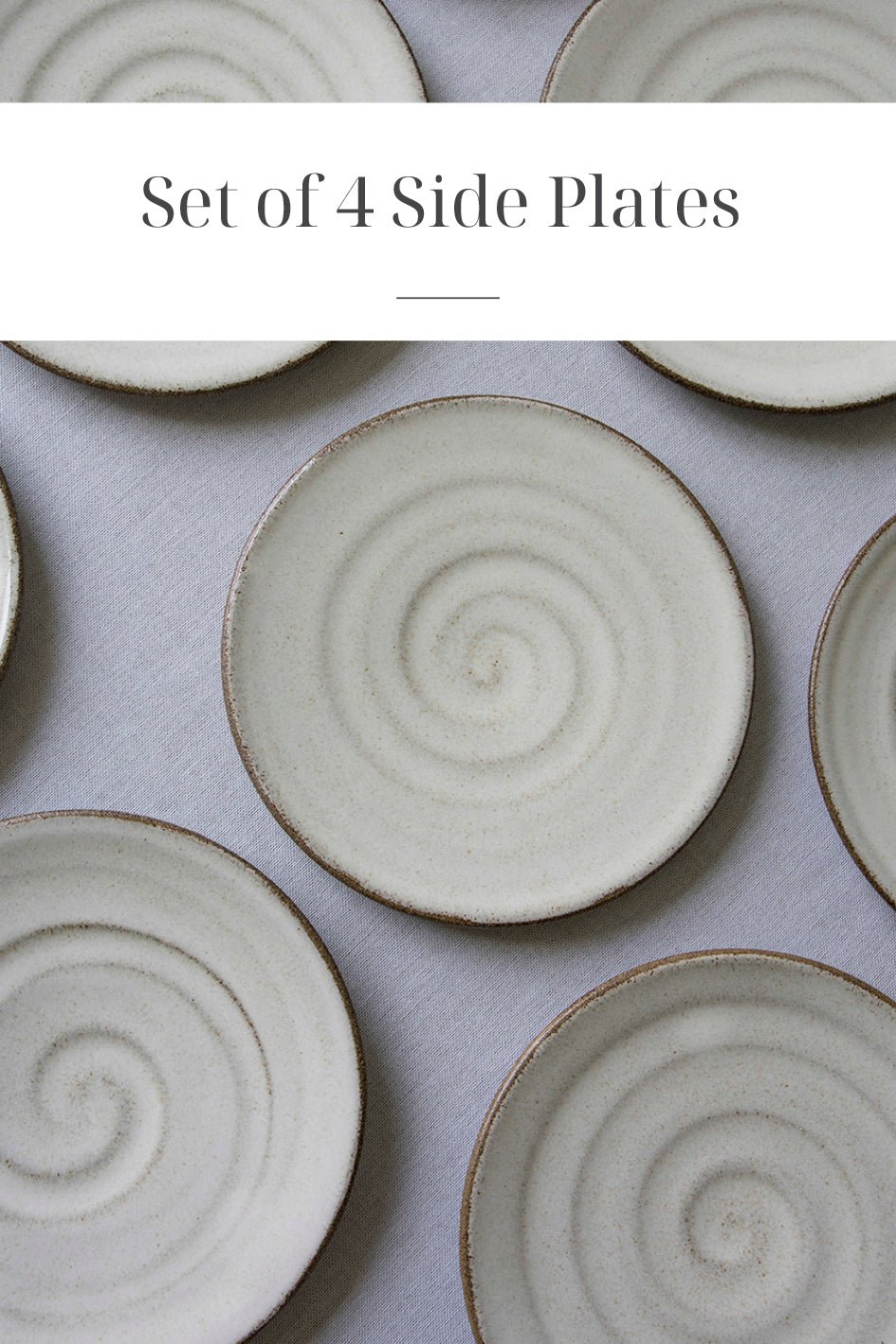 Set of 4 Side Plates - Mad About Pottery - plates