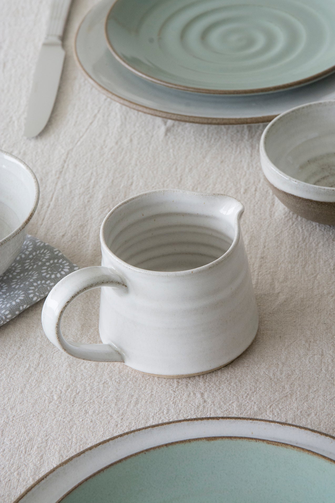 White Creamer - Mad About Pottery - creamer