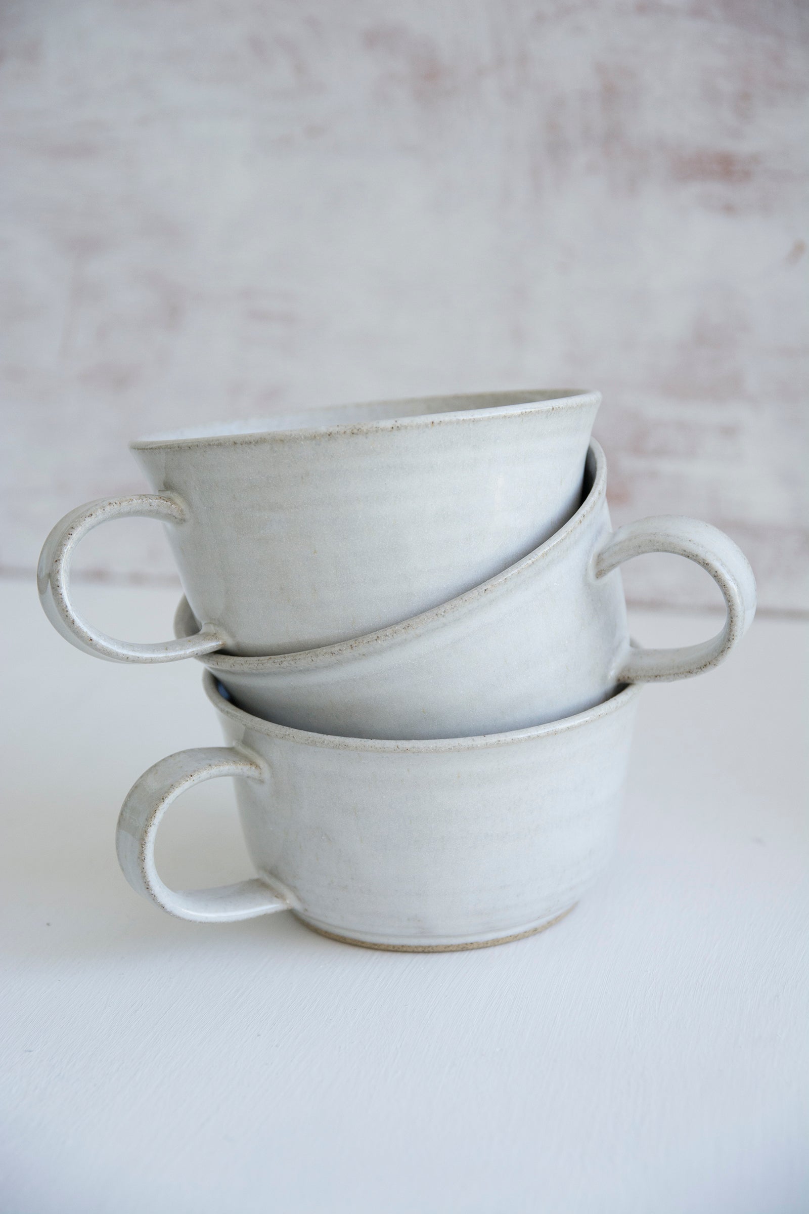 Ceramic Tea Cup, Modern Coffee Mug, White Ceramic Cup, White Coffee Mug  With Deep Wide Lines ,textured Coffee Cup, Faceted Patterned Mug 