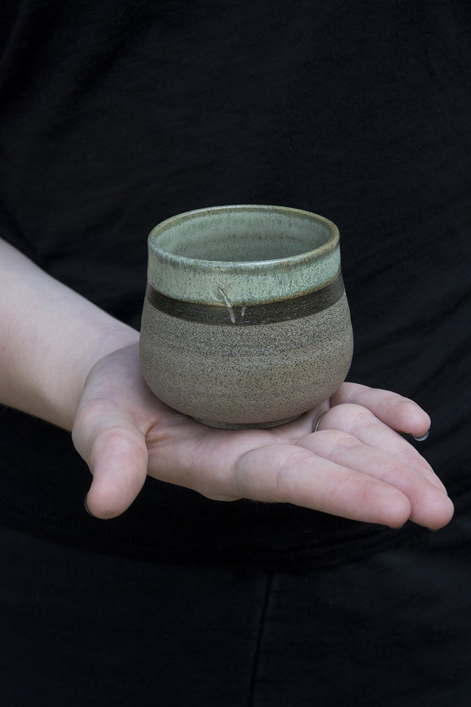 Green Sage Chai Cups, Set of 2 - Mad About Pottery - Mugs and Cups