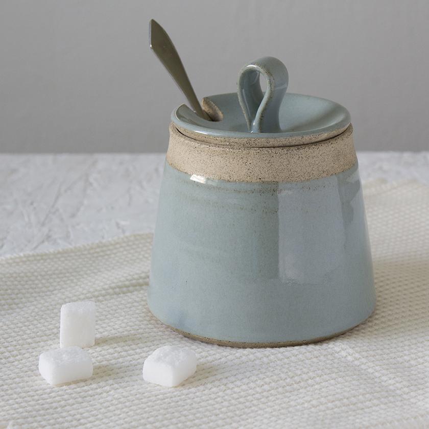 Light Blue Pottery Sugar Bowl - Mad About Pottery - Sugar Bowl