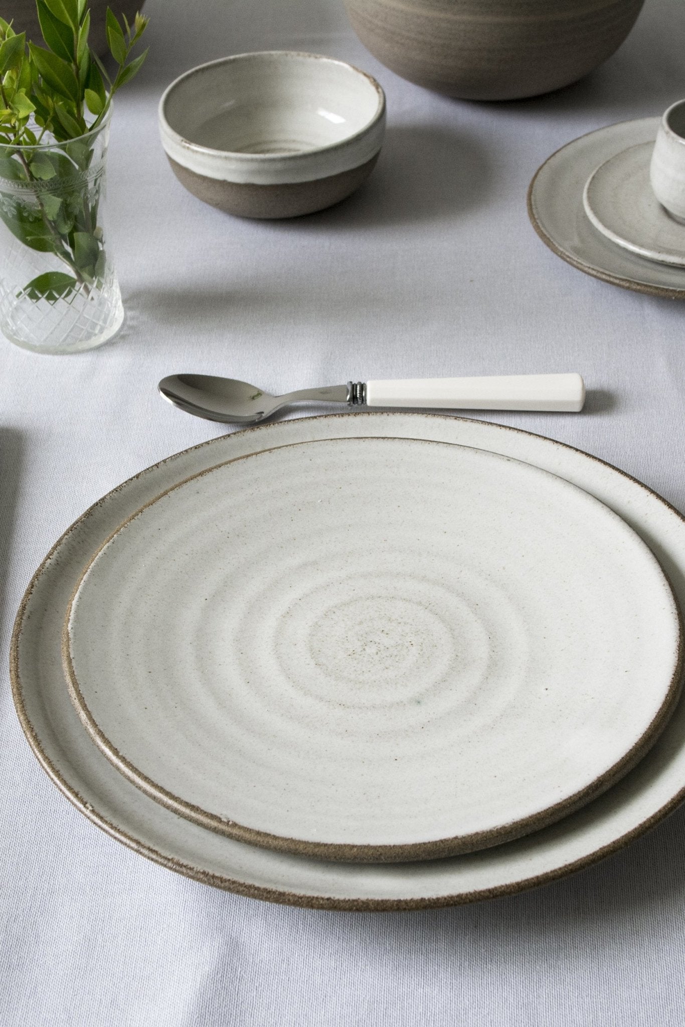 White Farmhouse Pottery Dinner Plate – Mad About Pottery