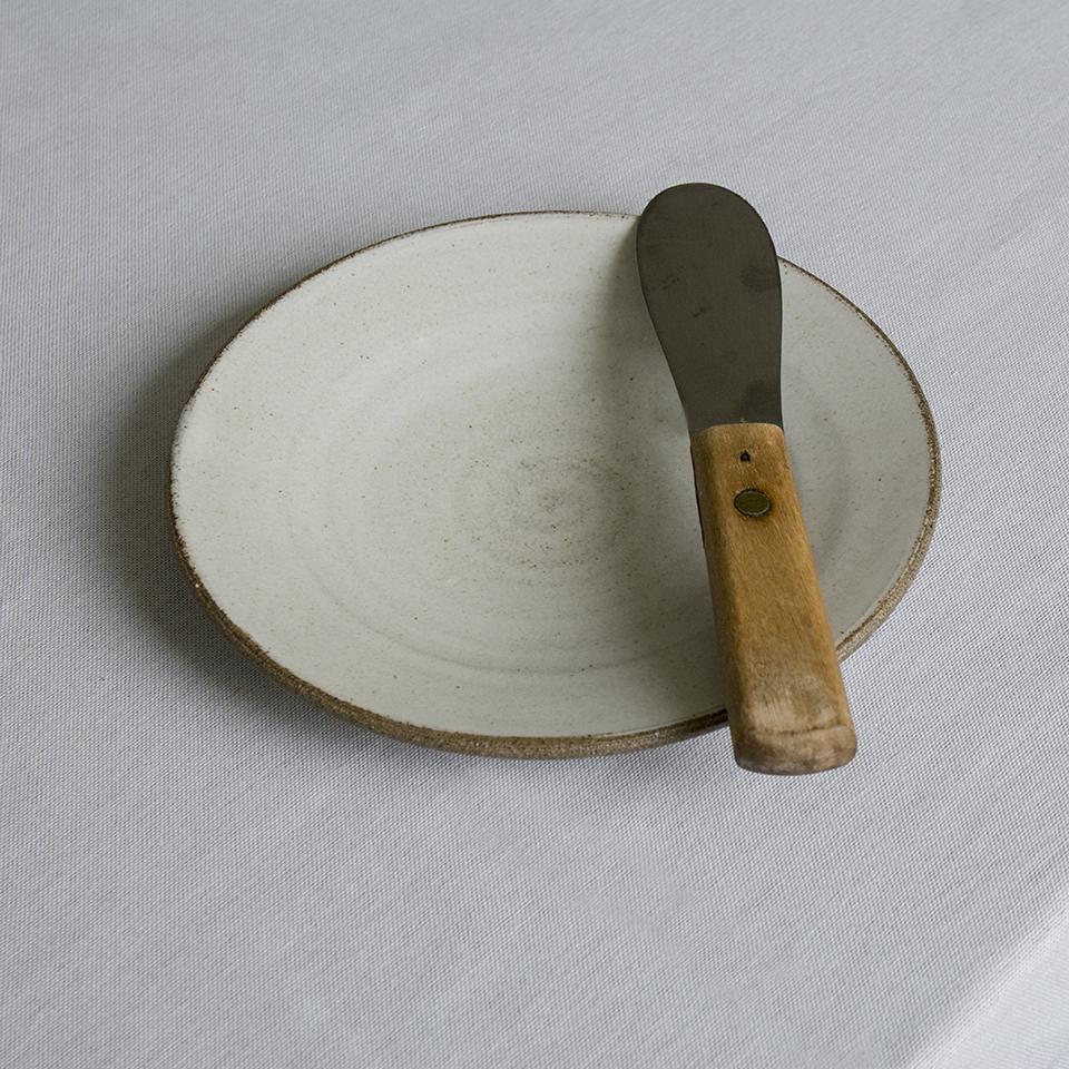 Set of 4 White Dessert Plates - Mad About Pottery - plates