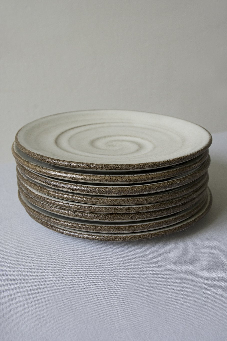 Set of 4 White Side Plates - Mad About Pottery - plates