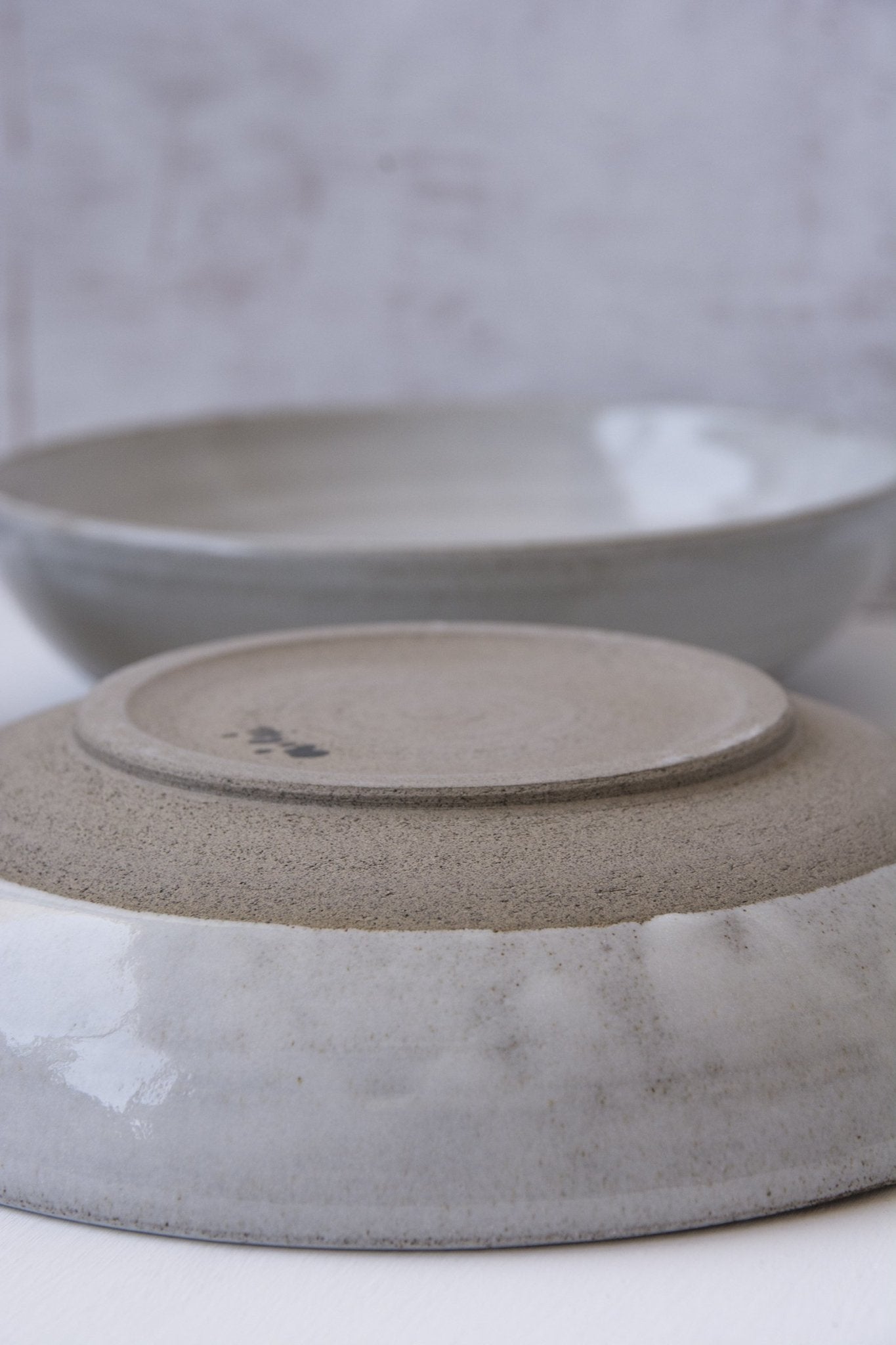 Set of 6 White Pasta Bowls - Mad About Pottery- Bowls