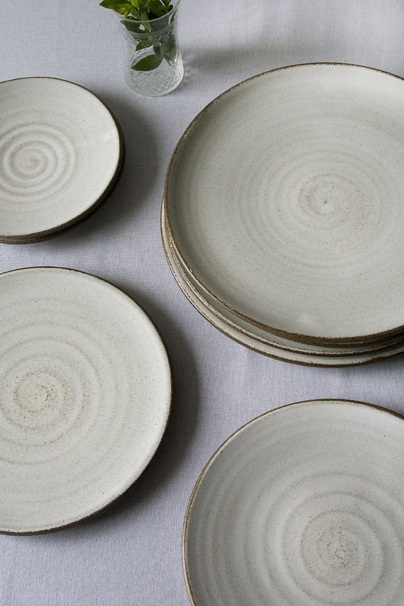 White Pottery Dessert Plate - Mad About Pottery - plates