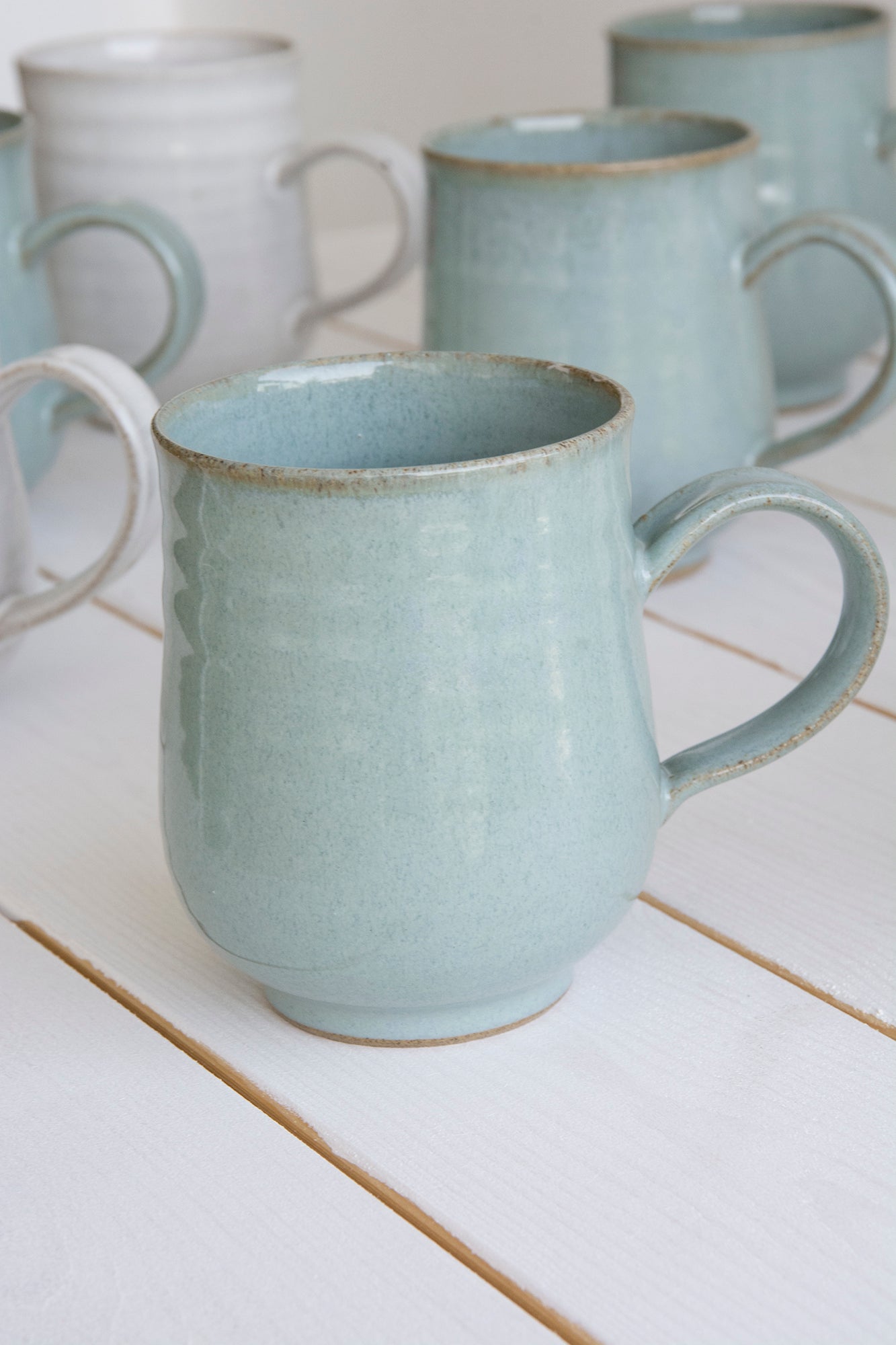 White Pottery Mug, 14 fl oz - Mad About Pottery- Mug