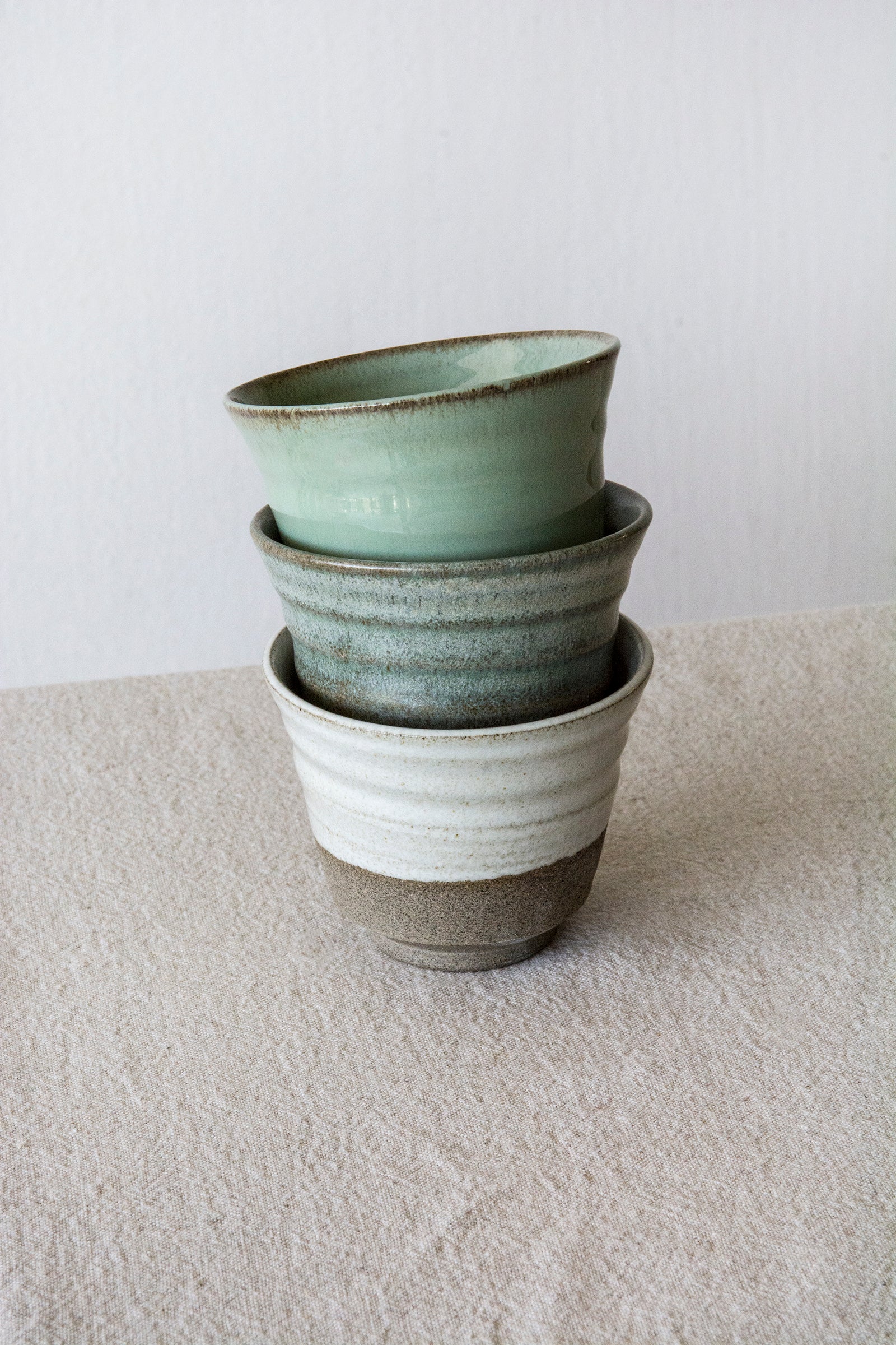 4 Assorted Color Ceramic Espresso Cups