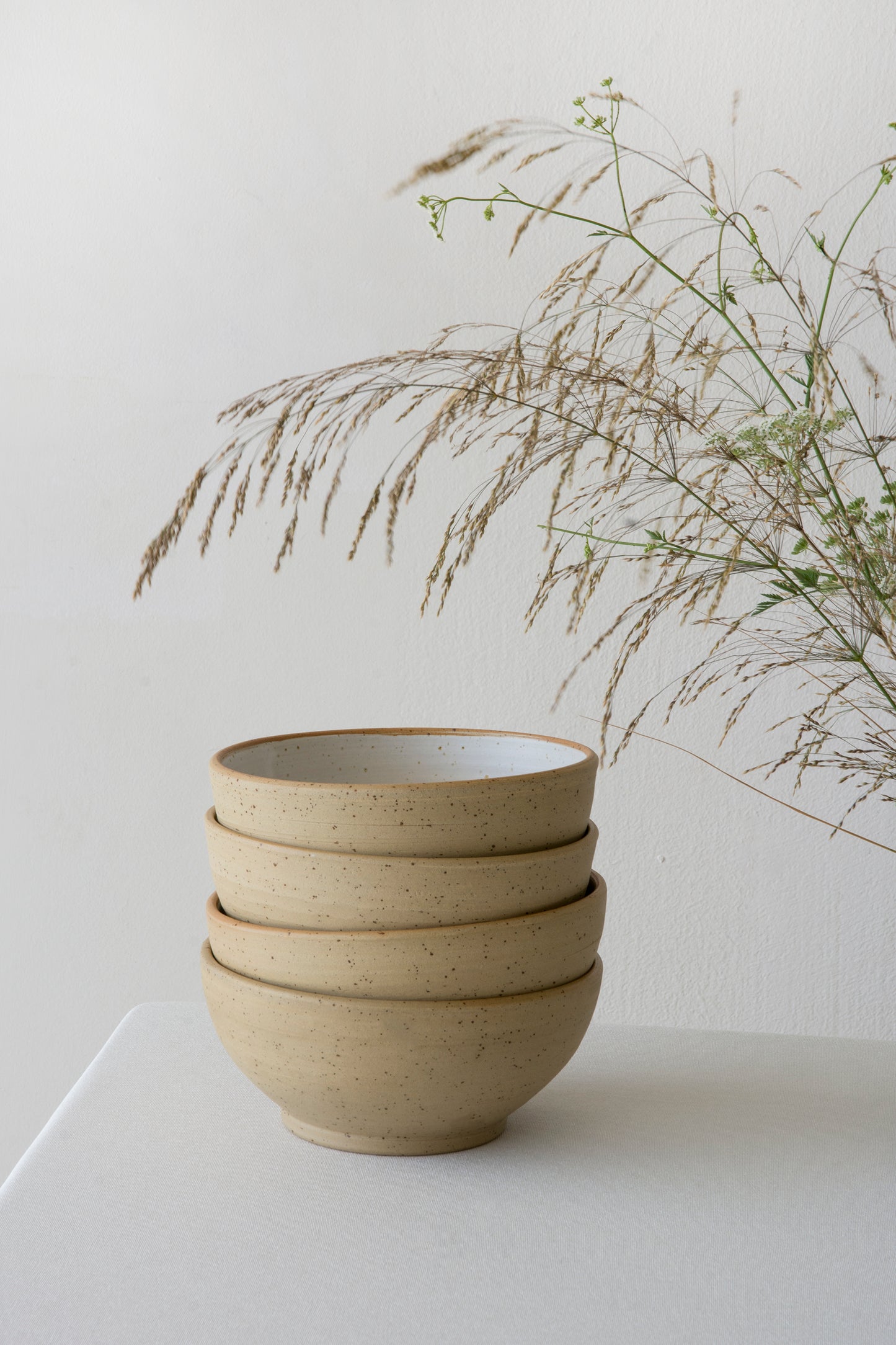 Desert Stone Handmade Ceramic Bowl, Speckled Stoneware Soup