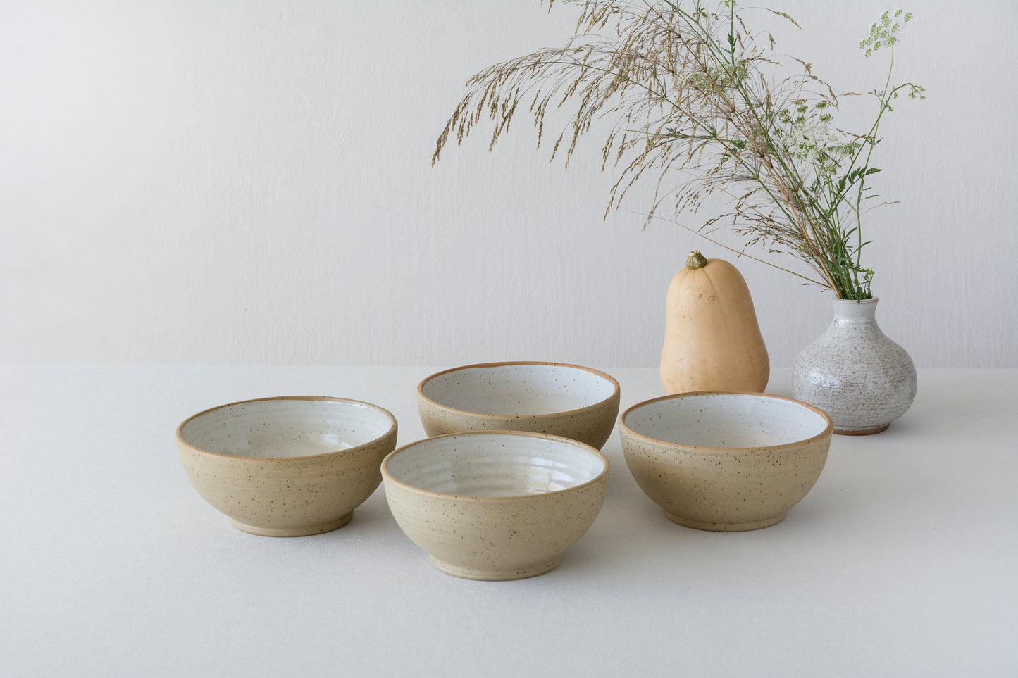 Desert Stone Handmade Ceramic Bowl, Speckled Stoneware Soup