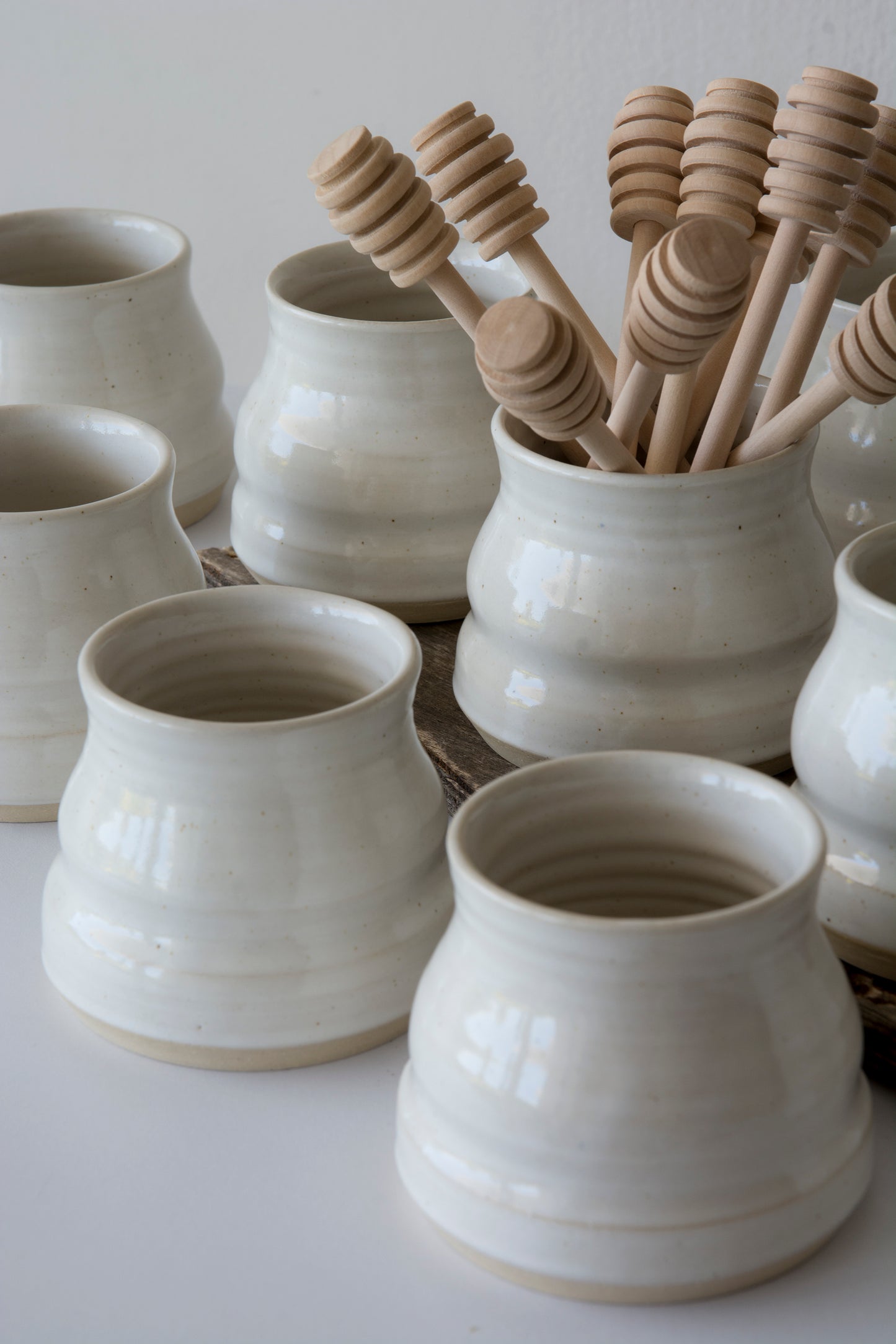 Beehive Ceramic Honey Pot