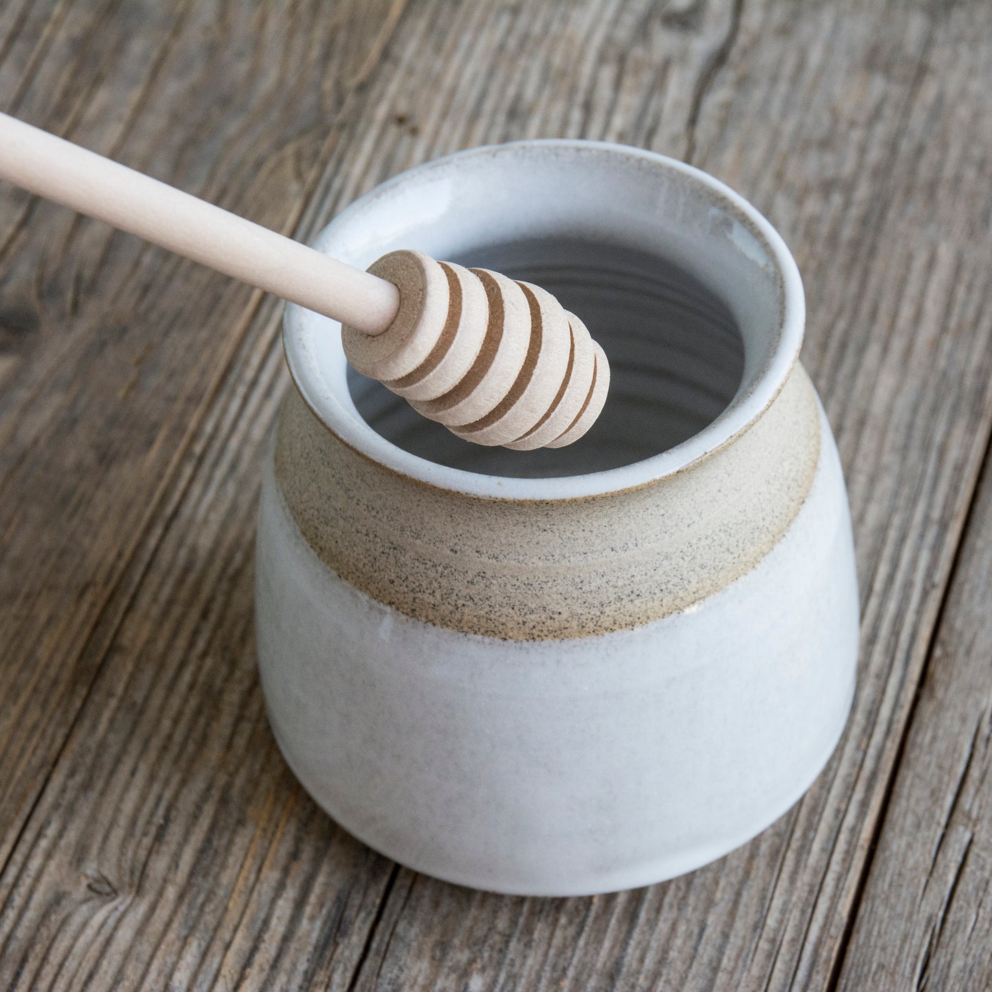 Handmade Ceramic Honey Pot