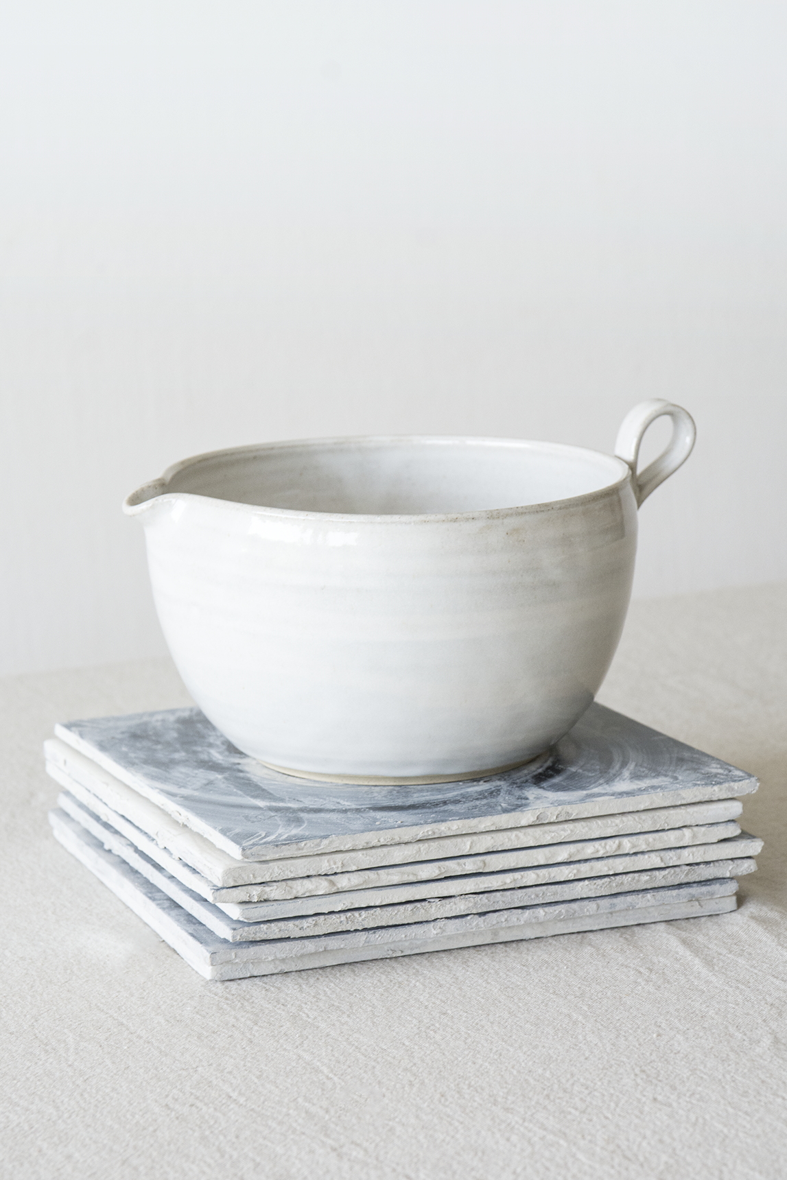 White Ceramic Mixing Bowl
