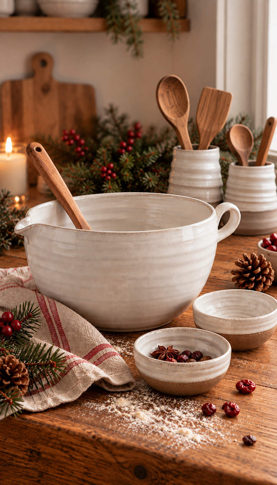 White Ceramic Mixing Bowl