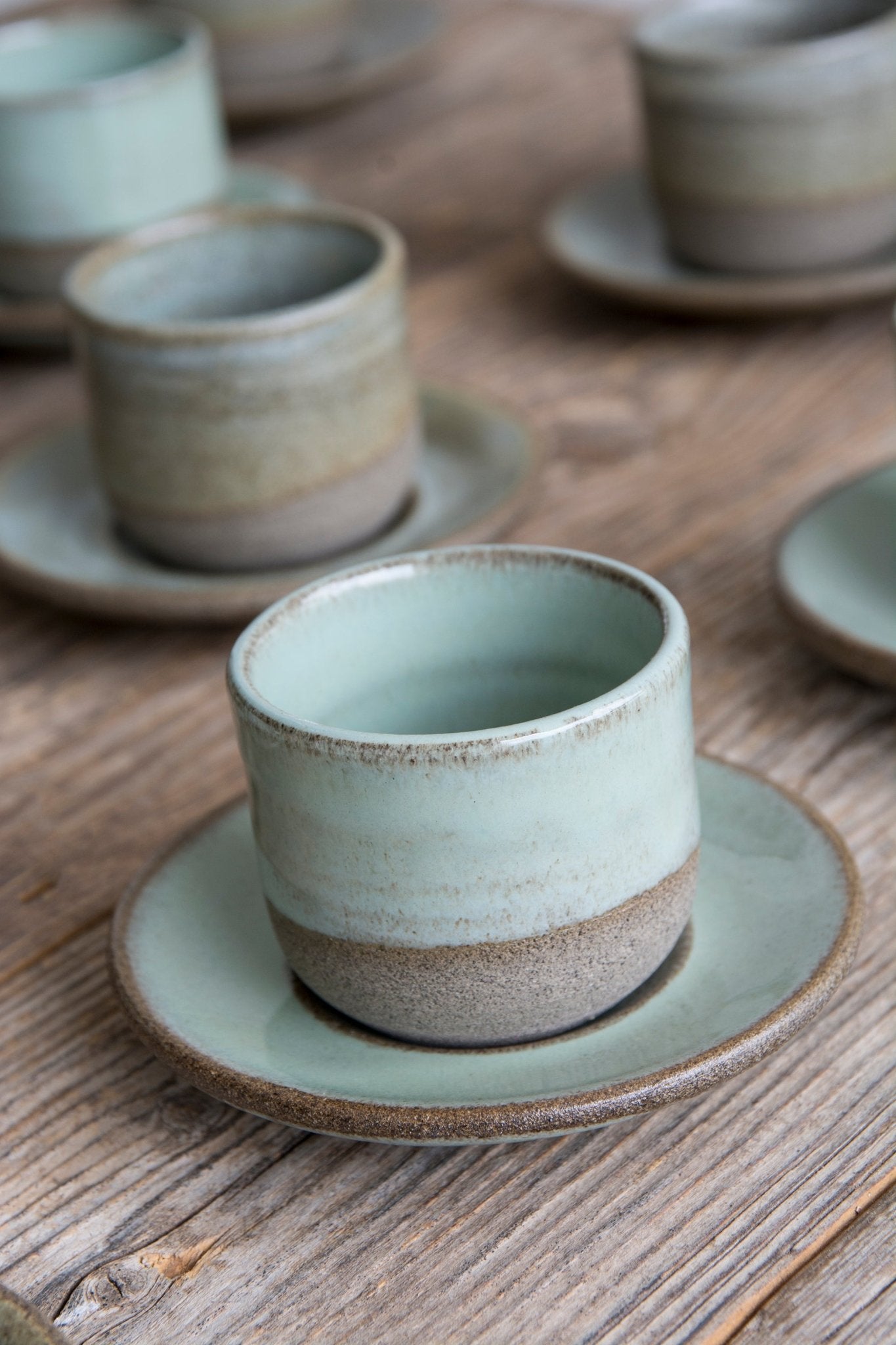 Ceramic Espresso Cups and Saucers, 2 fl. oz ׀ Handmade Pottery Cups ...