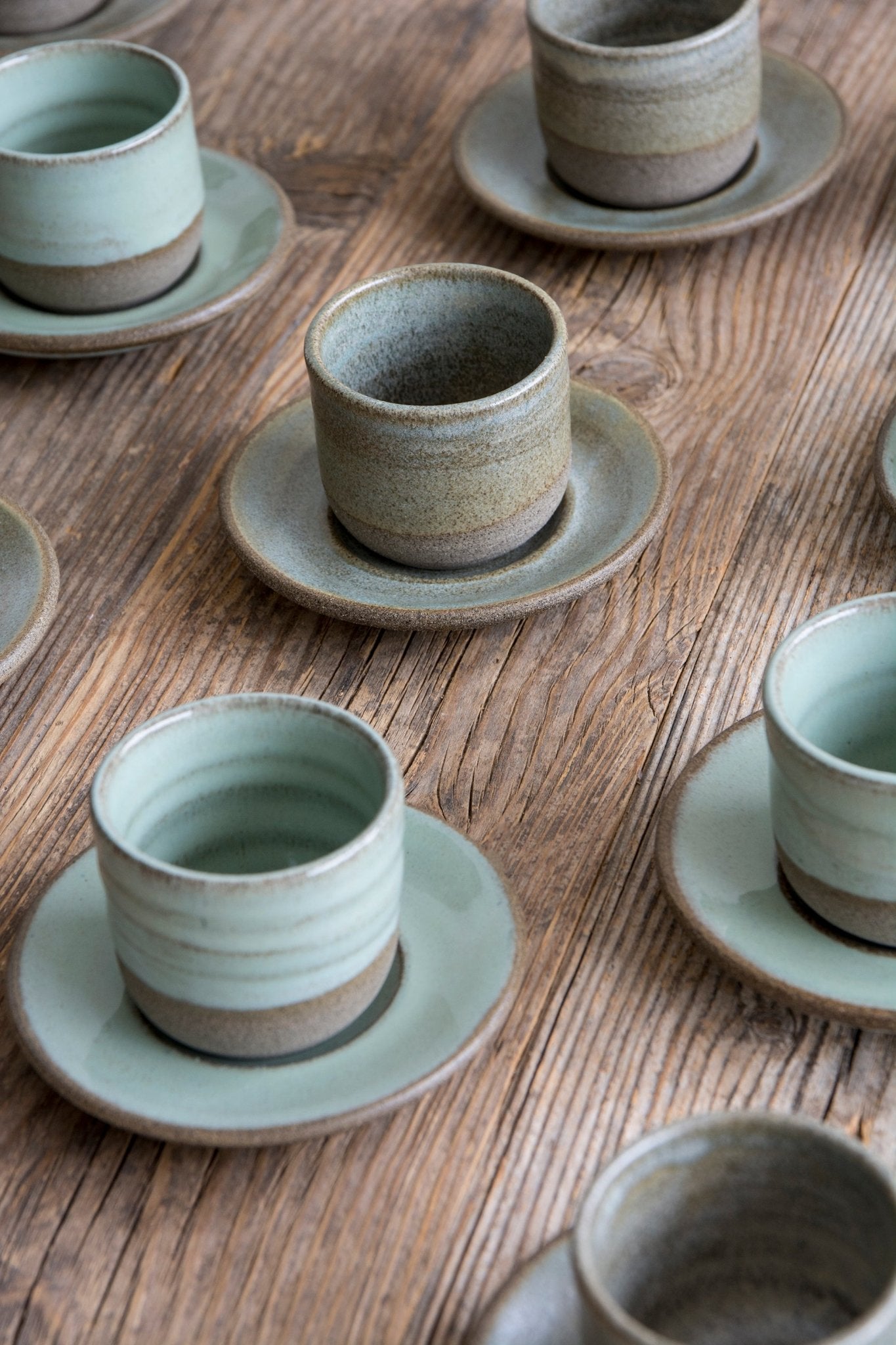 Colorful Ceramic Espresso Cup and Saucer - Mad About Pottery- Mugs and Cups