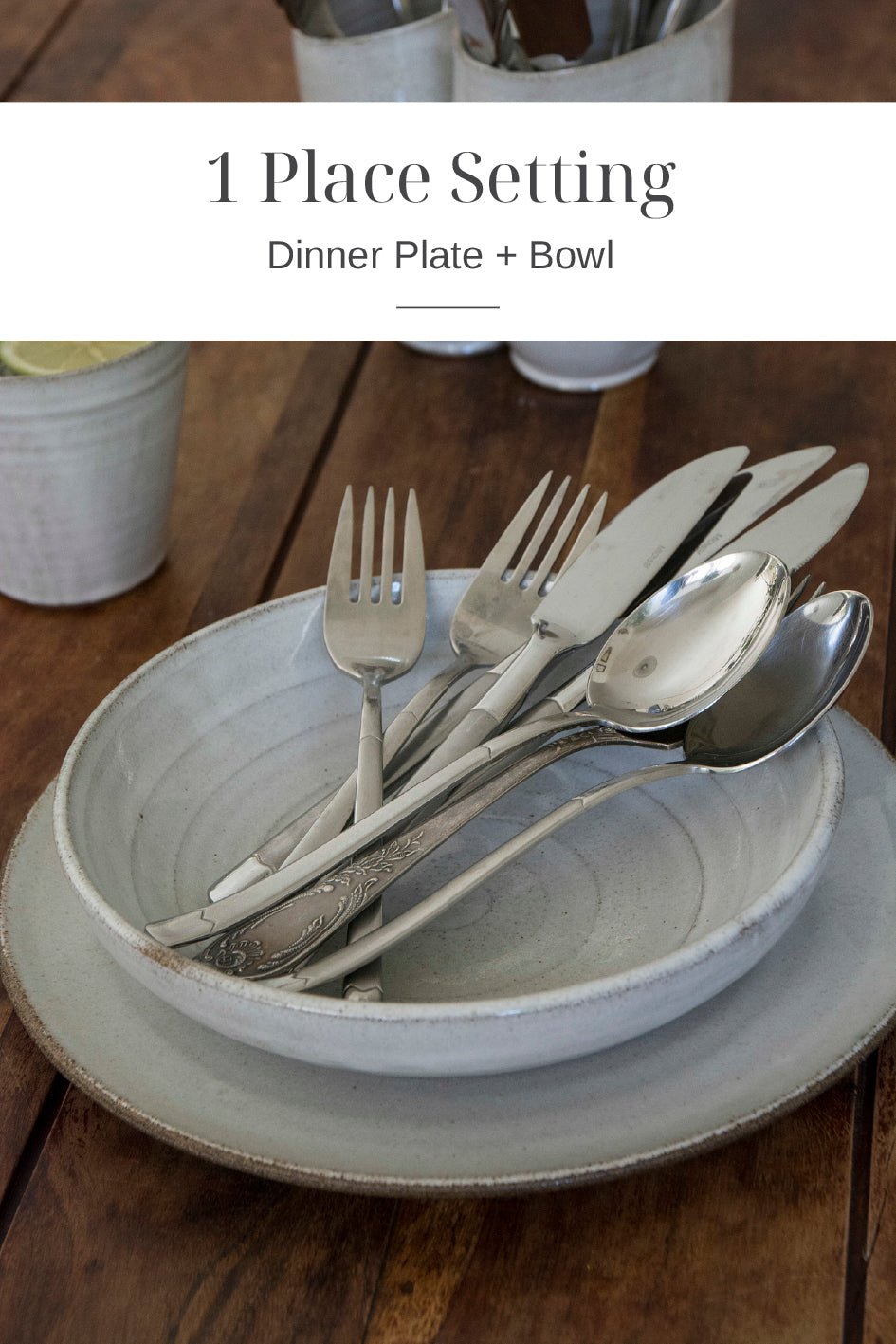 2 Piece Place Setting, Rustic Dinnerware Set, – Mad About Pottery