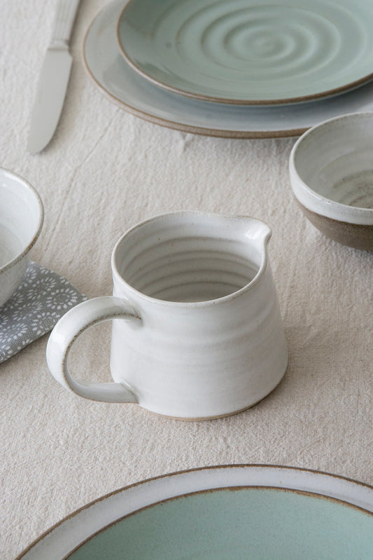 White Creamer - Mad About Pottery - creamer
