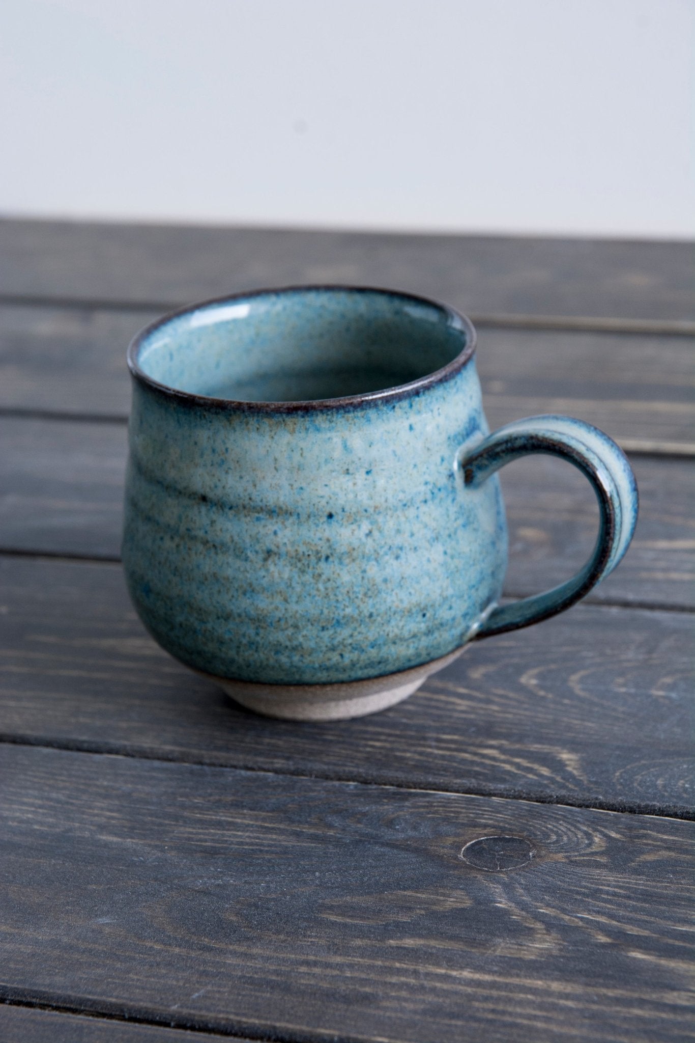 2 Oz / 8 Oz Terracotta Espresso Cup, Stoneware Blue Speckled Glaze Coffee  Tumbler, Modern Rustic Small Coffee Cup 