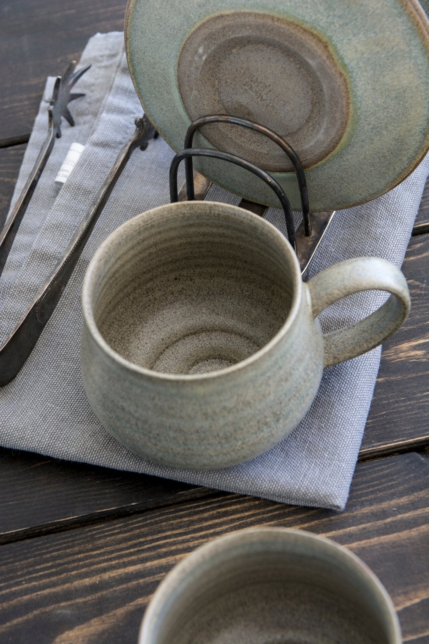 Handmade Ceramic Blue Cappuccino Cup with a Saucer by Mad About Pottery –  Mad About Pottery