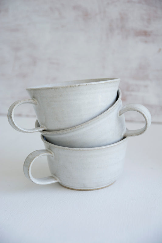 white rustic mug