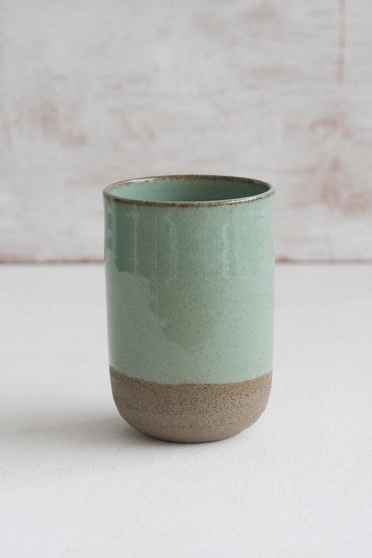 Big Ceramic Tumblers, 10 / 13.5 / 17 fl. oz - Mad About Pottery- slate green
