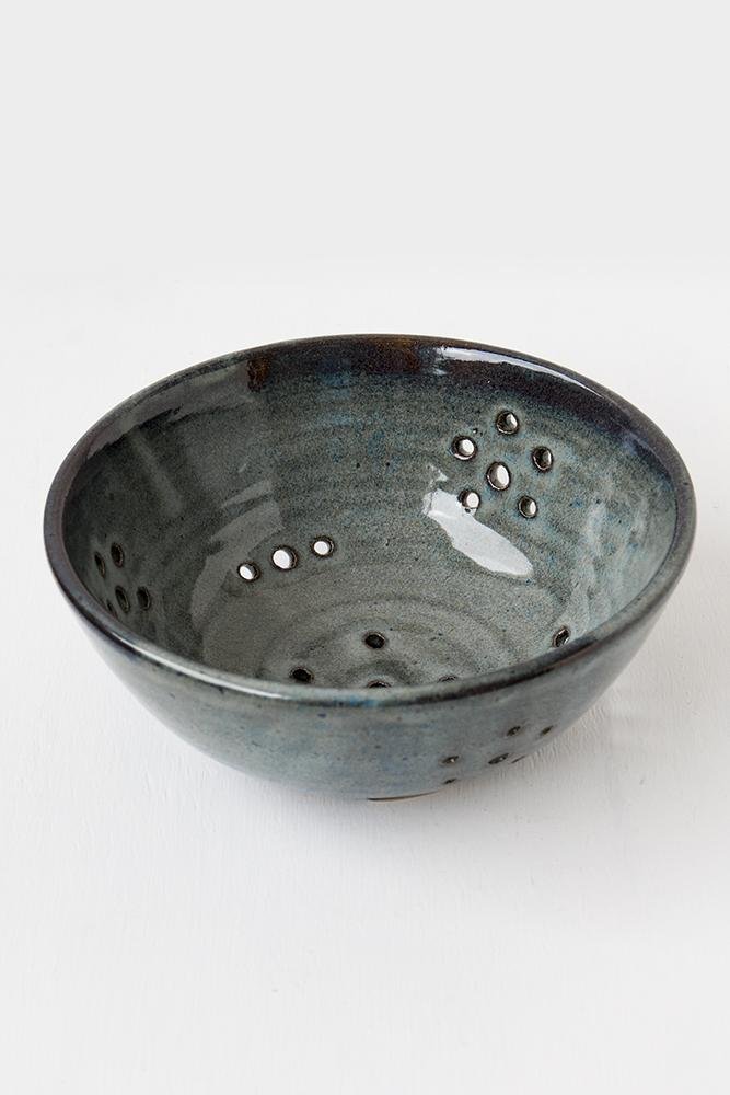 Blue Berry Bowl - Mad About Pottery- colander