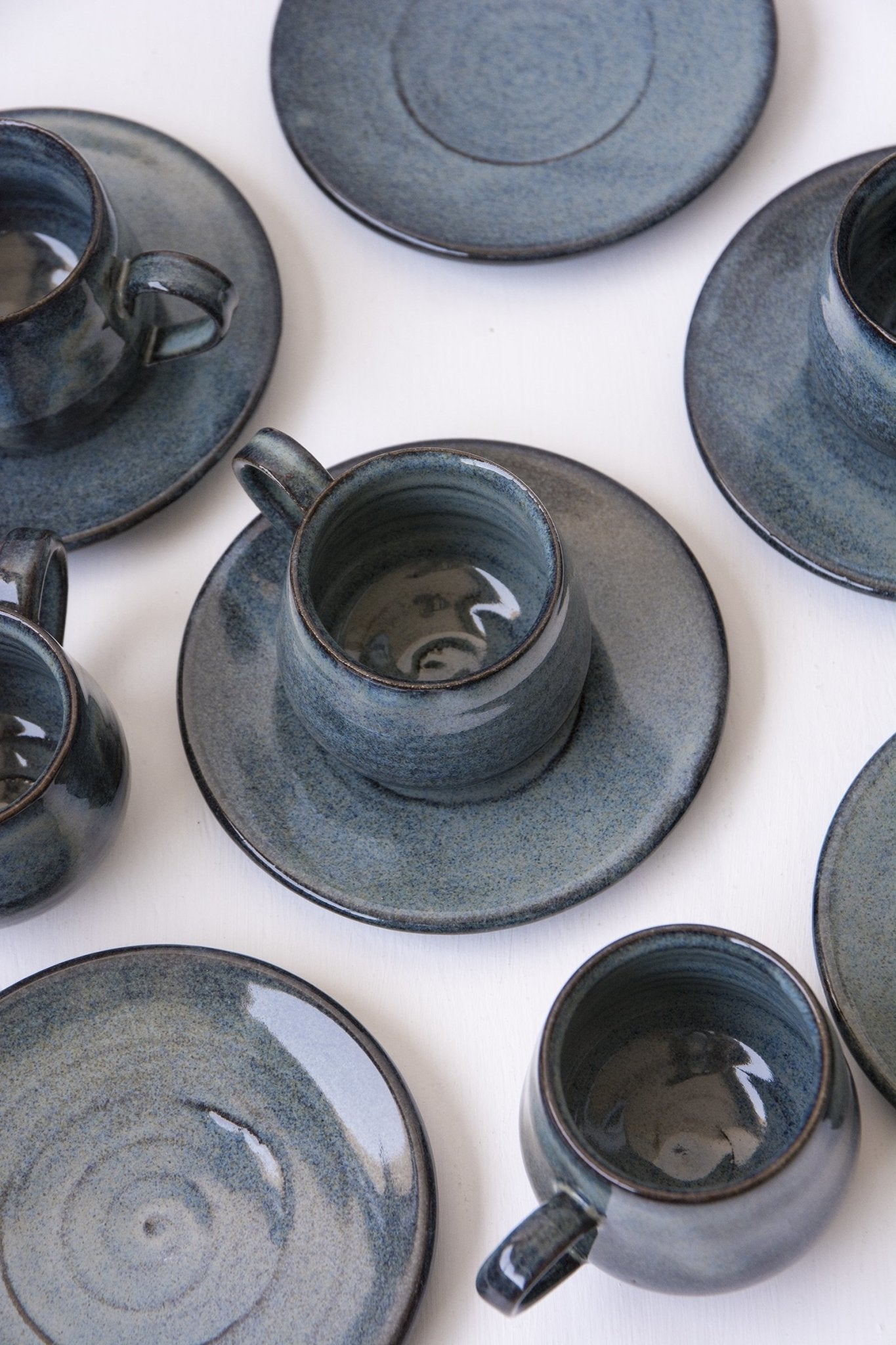Blue Ceramic Espresso Cups - Mad About Pottery- cup