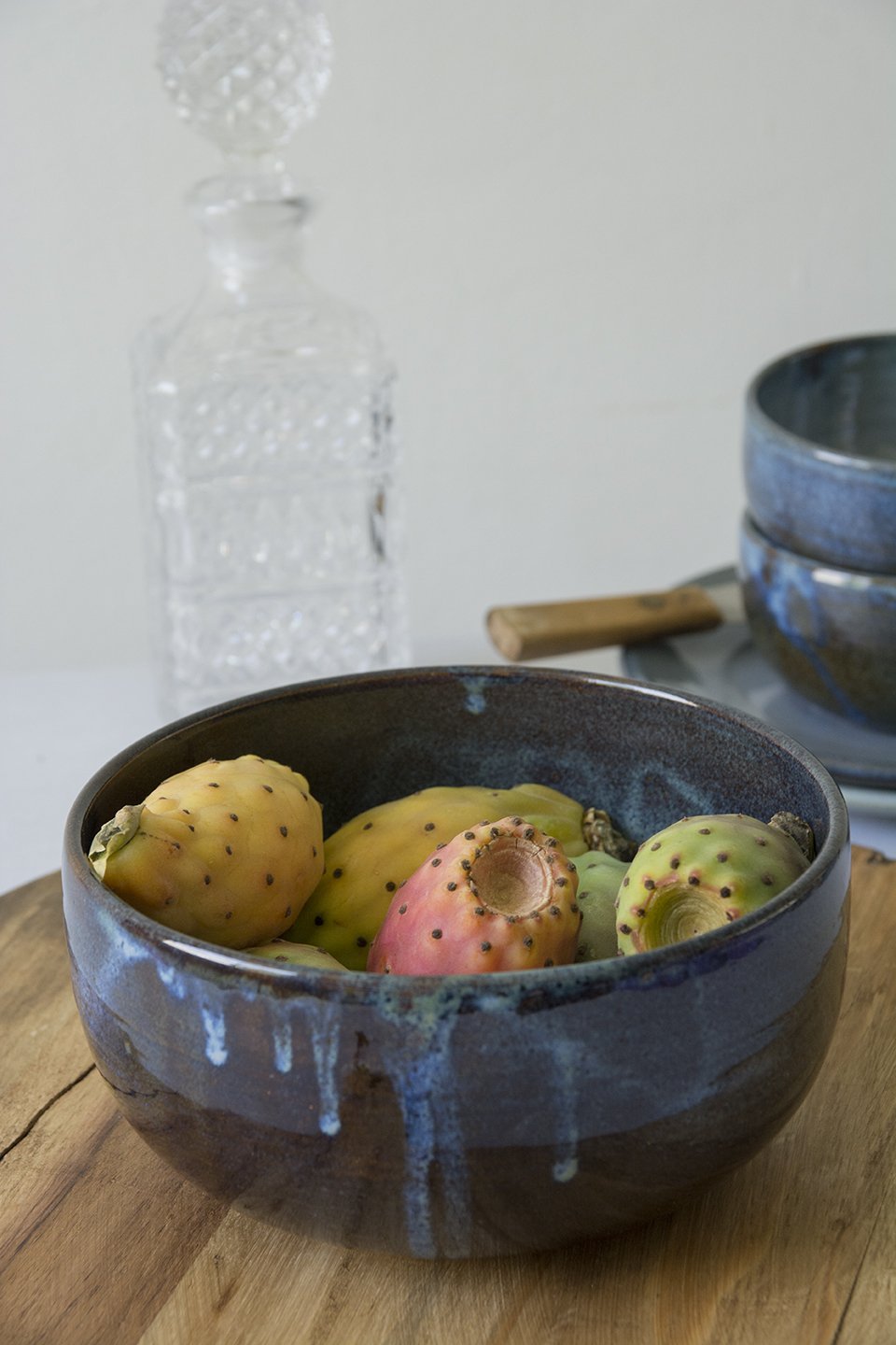 Blue Ceramic Salad Bowl - Mad About Pottery - Bowl