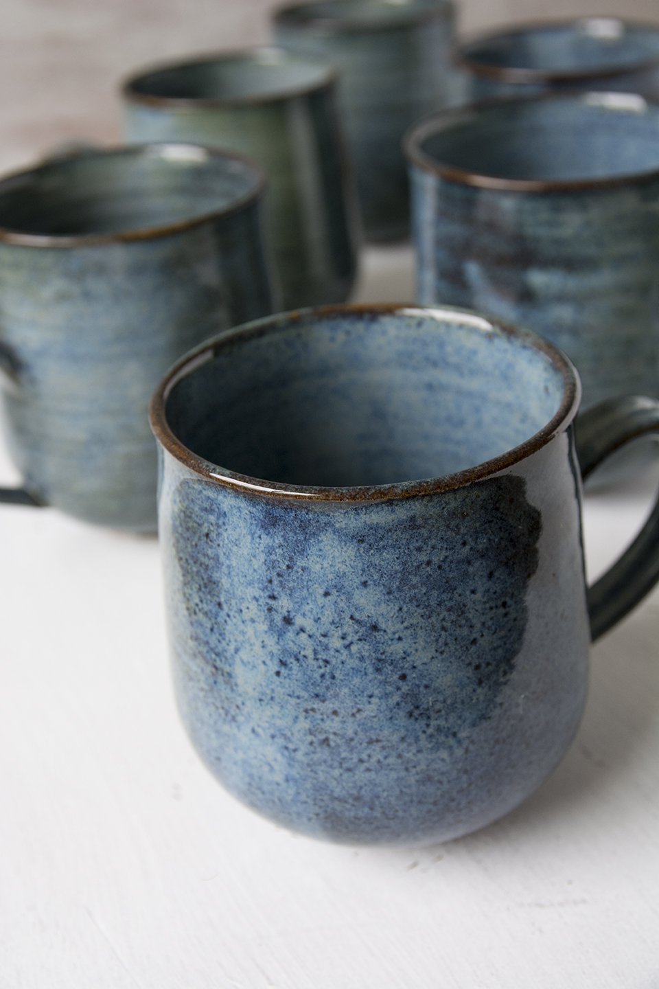 Blue Pottery Mug, 10 fl oz - Mad About Pottery - Mugs and Cups