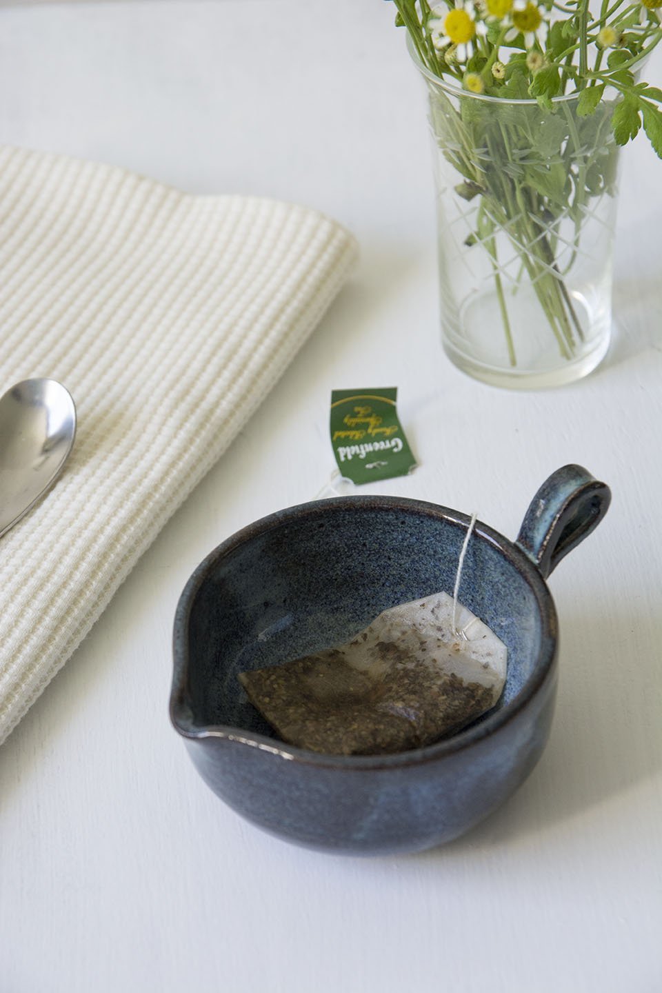 Blue Pottery Tea Bag Dish - Mad About Pottery - Bowl