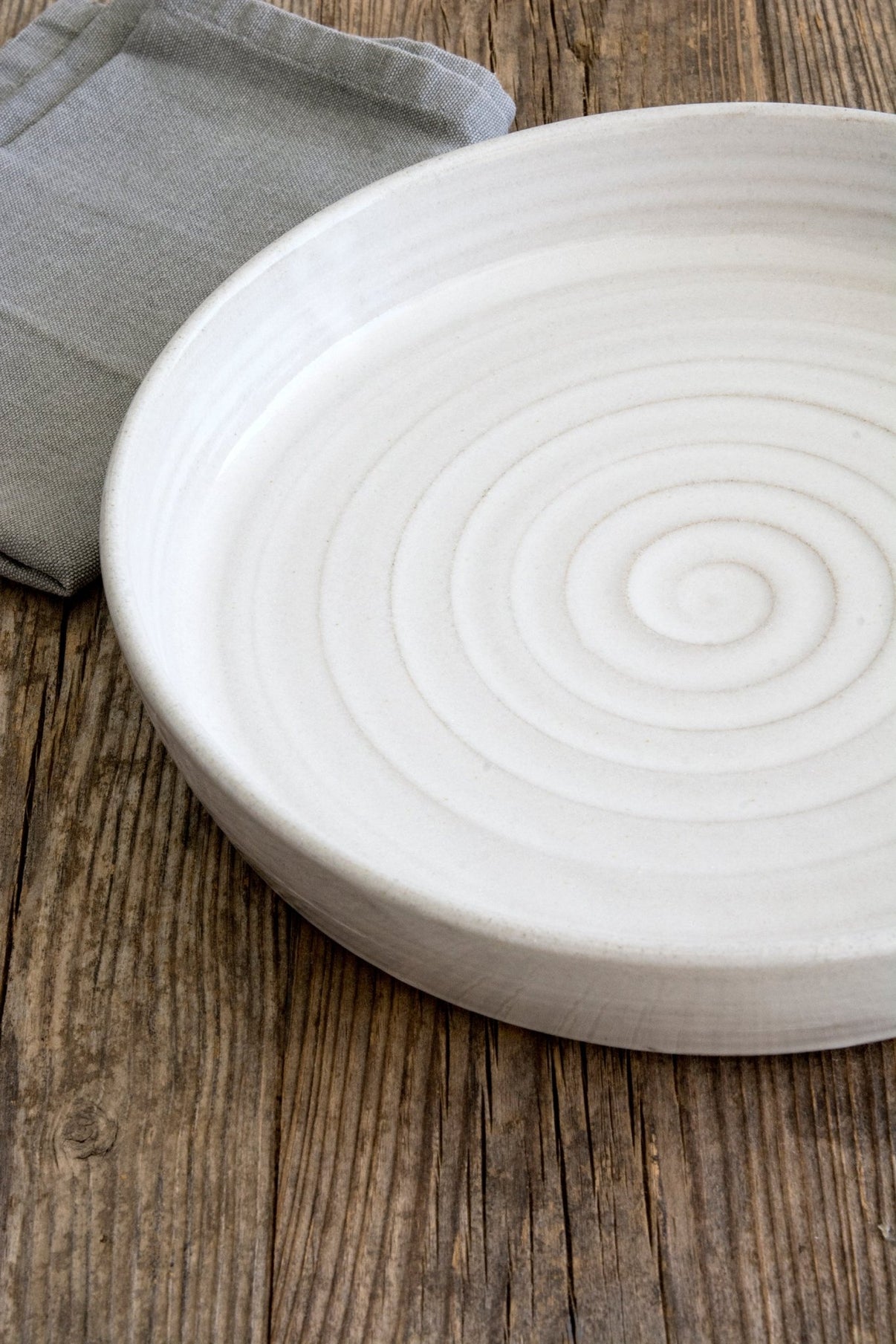 Handmade Pottery 10" StraightEdge Pie Dish Oven to Your Farmhouse