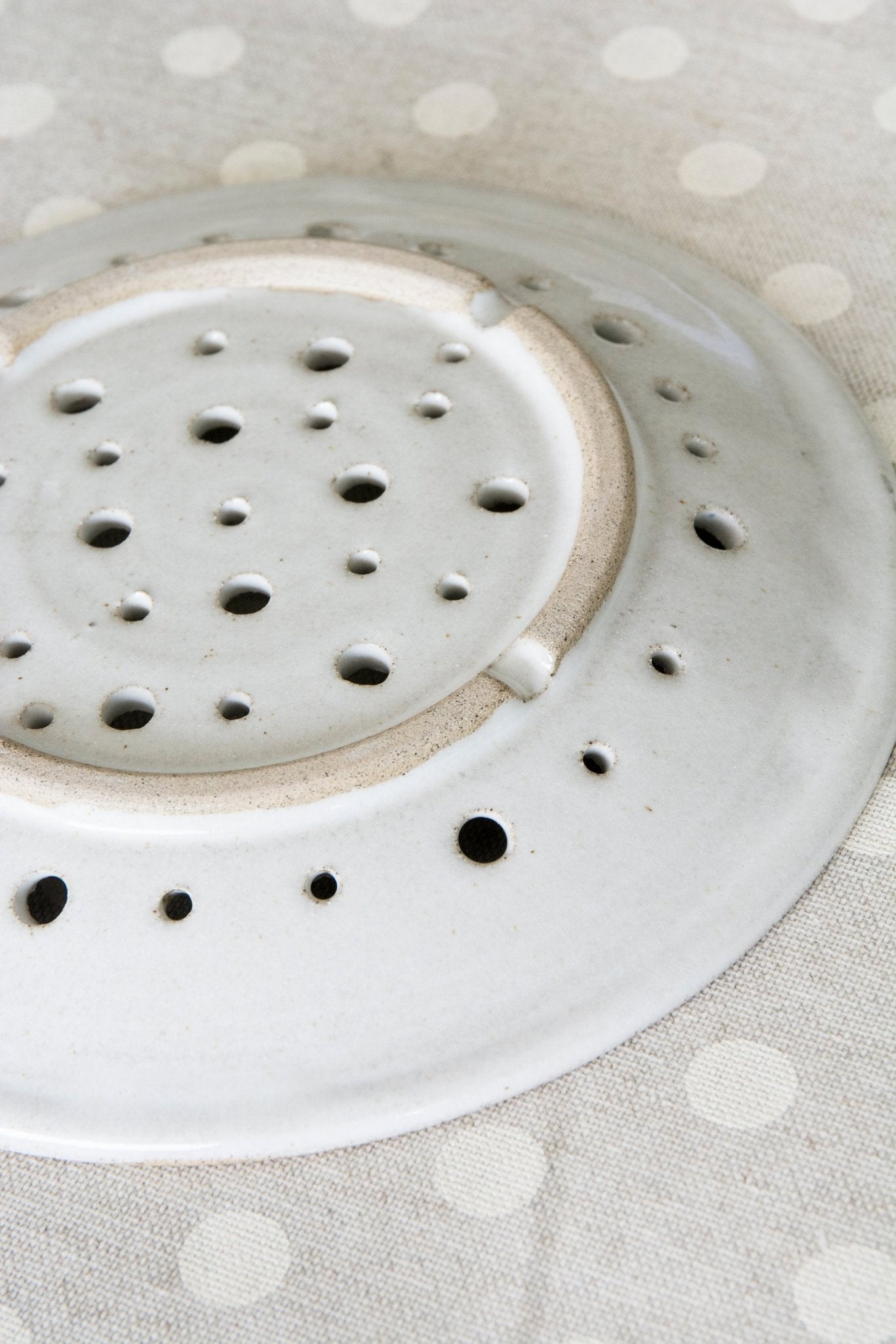 Colander Plate, Round Hole Plate - Mad About Pottery- Colanders & Strainers