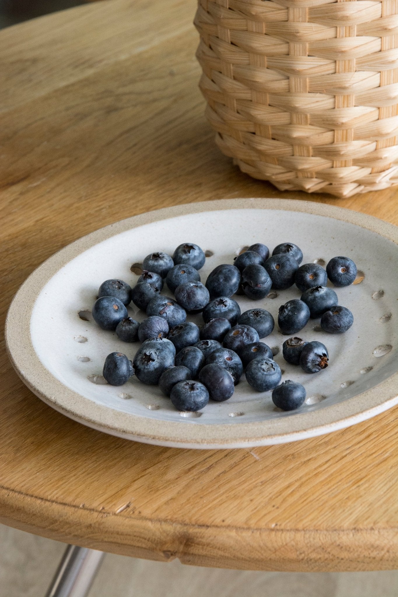 Colander Plate, Round Hole Plate - Mad About Pottery- Colanders & Strainers