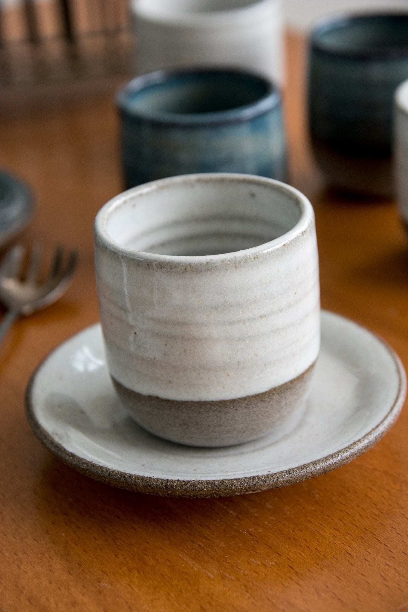 Colorful Ceramic Espresso Cup and Saucer Set