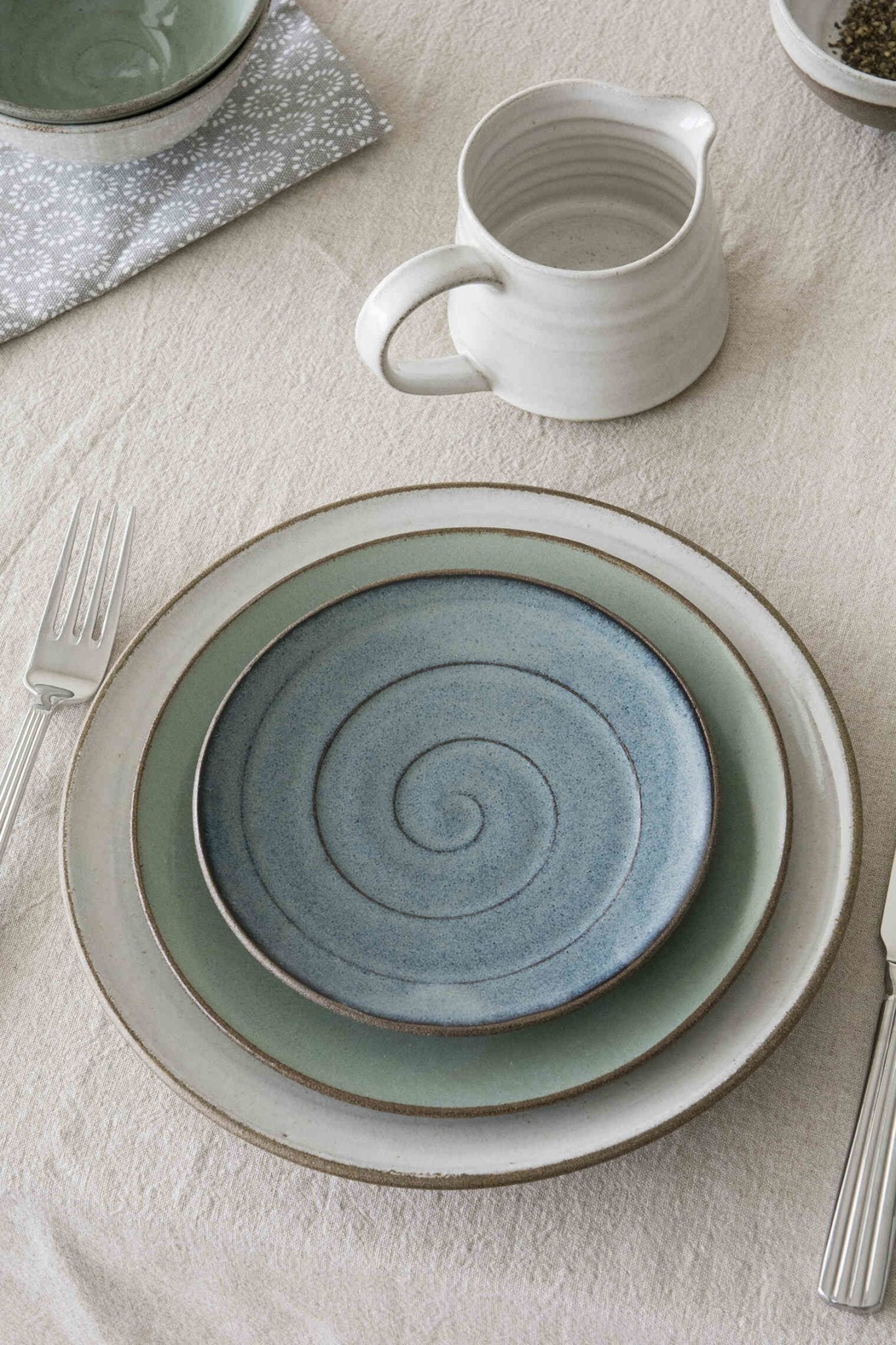 Handmade Colorful Ceramic Tableware Set with Gray Speckled Clay – Mad ...