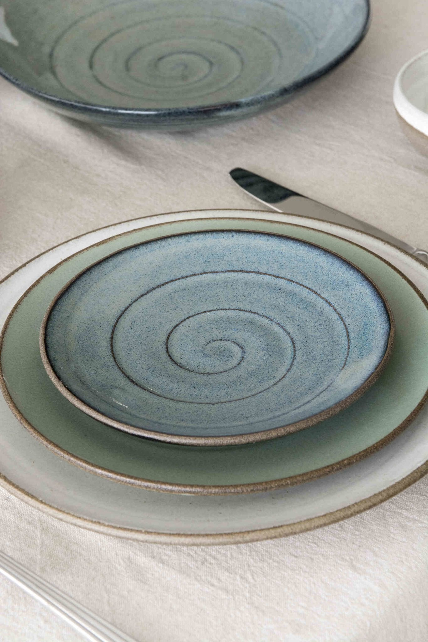 Handmade Colorful Ceramic Tableware Set with Gray Speckled Clay – Mad ...