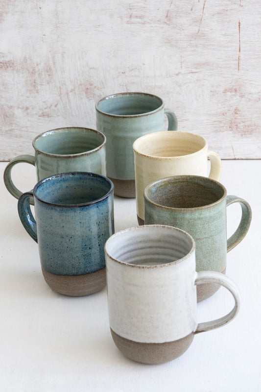 Colorful Pottery Coffee Mugs, 10 oz - Mad About Pottery- Mugs and Cups