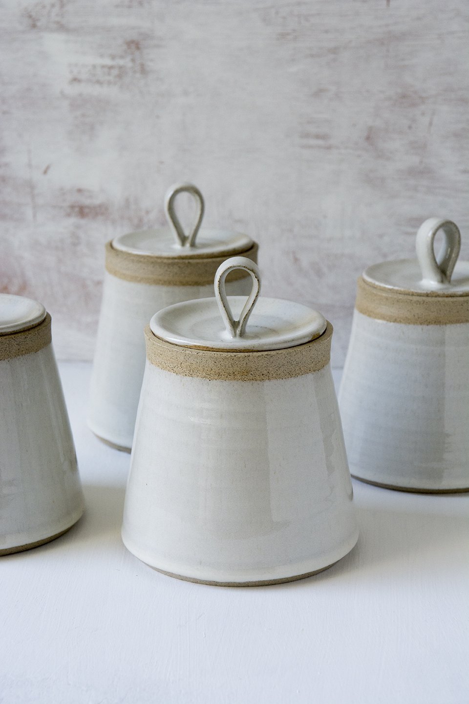 Cotton Swab Storage Jar or Container - Mad About Pottery- canister